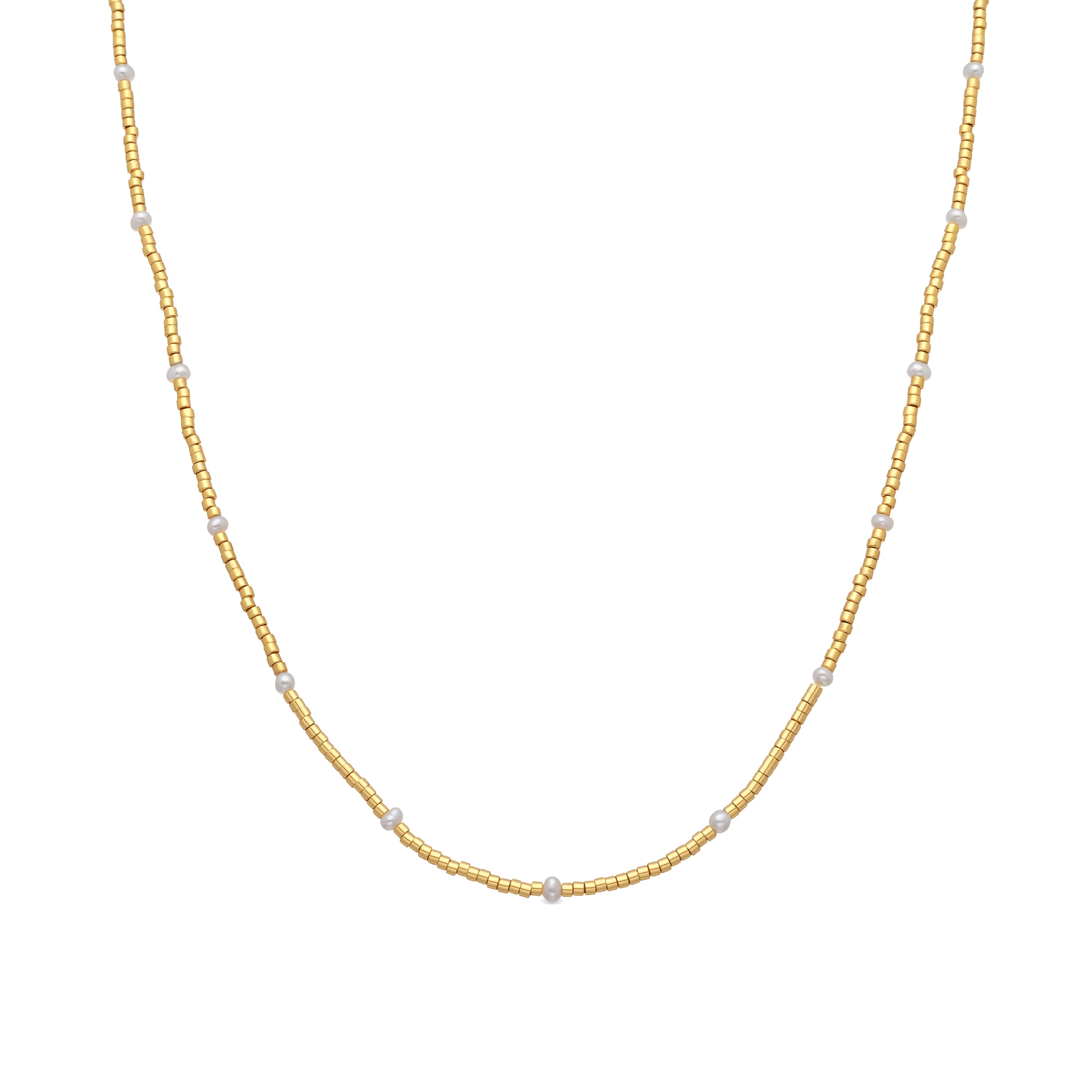Colar de Prata de Lei 925 e Esmaltado Branco com acabamento em ouro amarelo de 18k - Altow