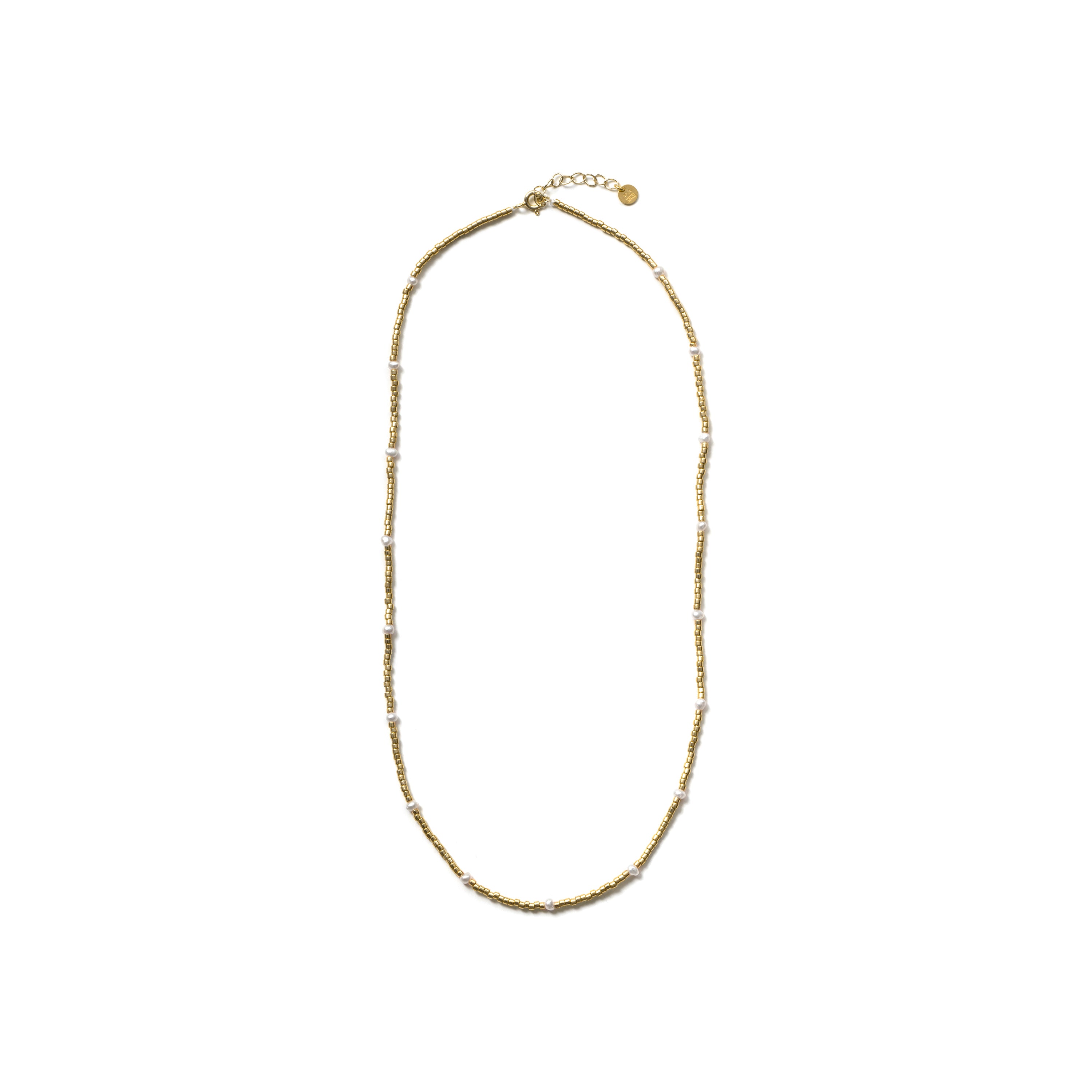 Colar de Prata de Lei 925 e Esmaltado Branco com acabamento em ouro amarelo de 18k - Altow