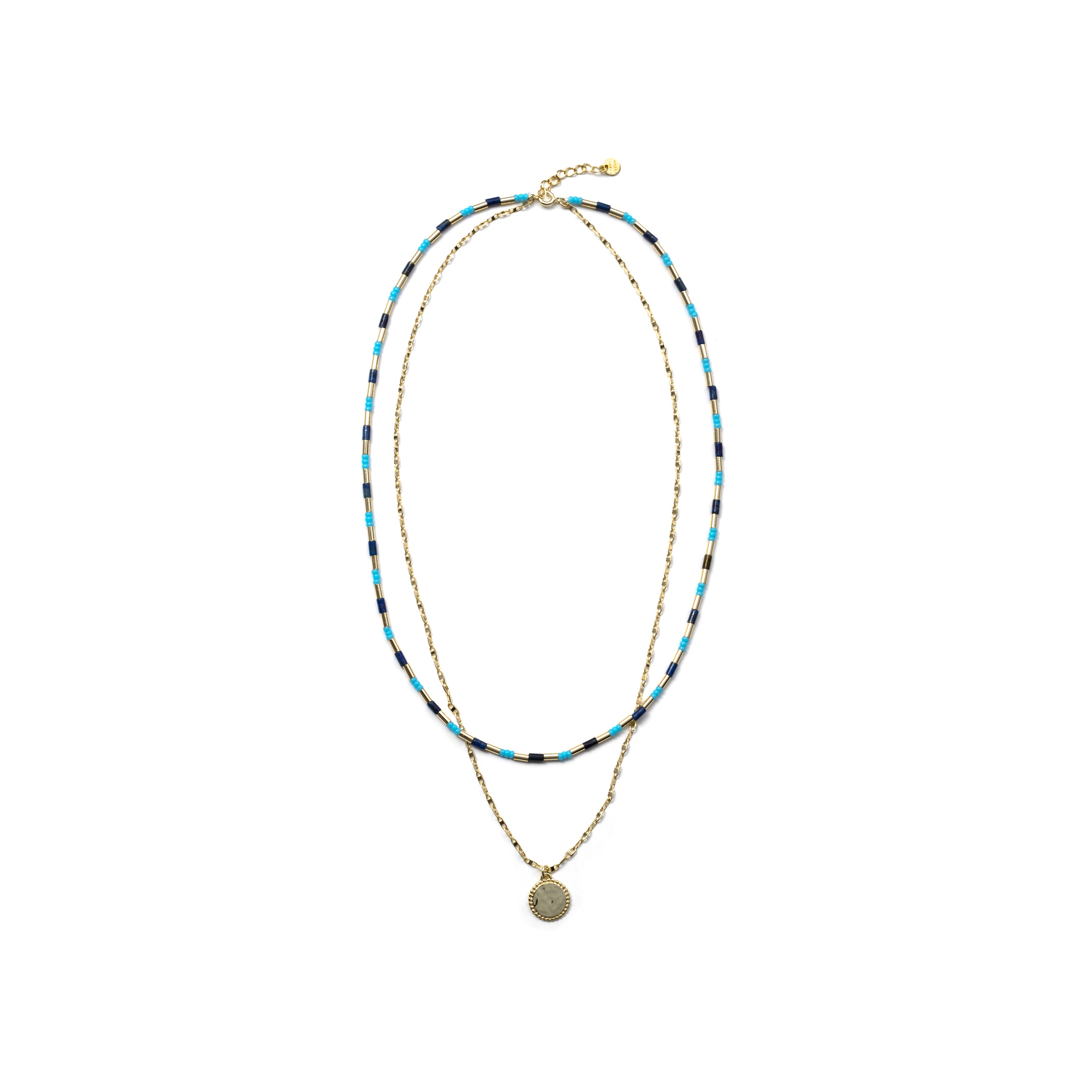 Collier en argent sterling 925 avec finition en or jaune 18 carats - Chokki