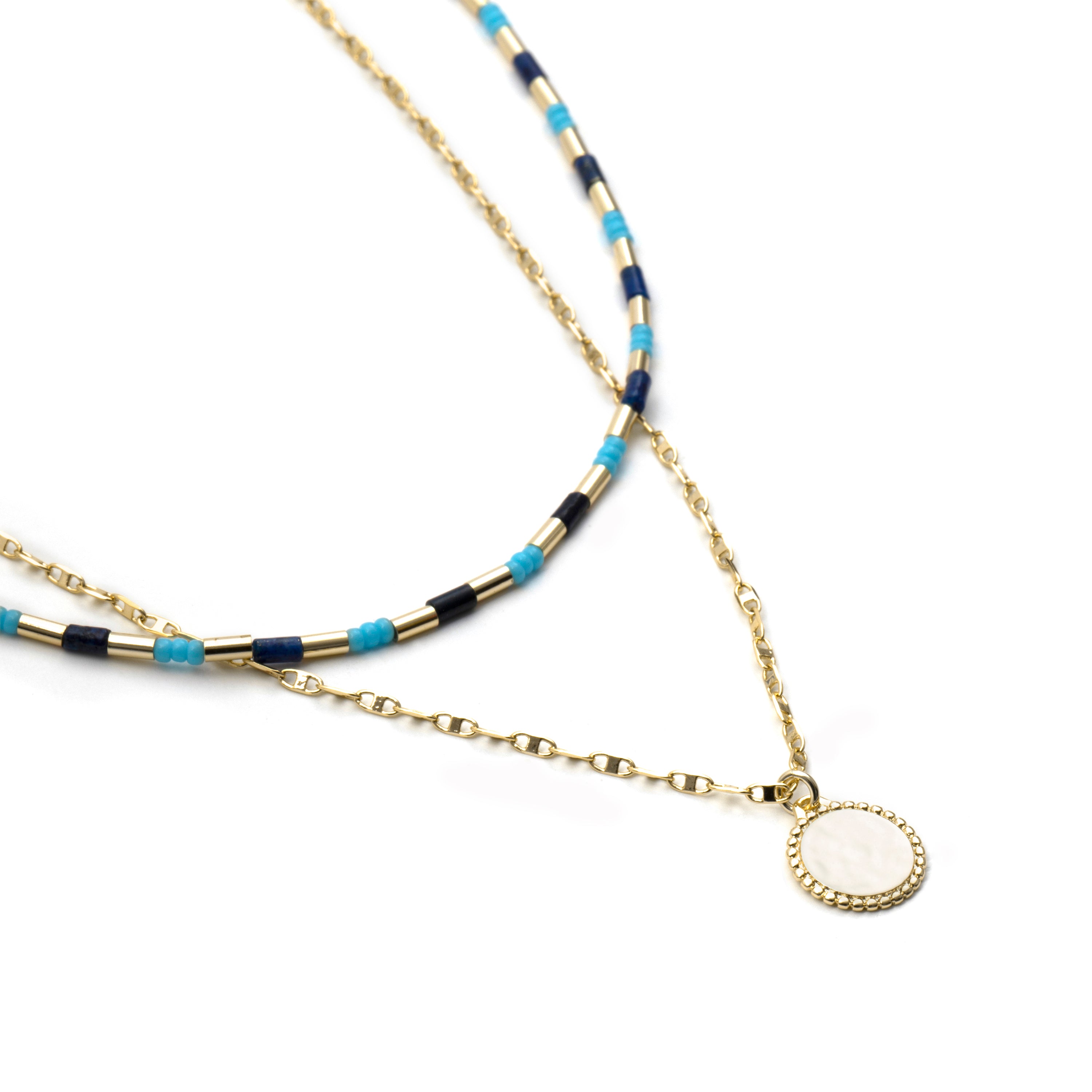 Collar de Plata de Ley 925 acabado en oro amarillo de 18k - Chokki