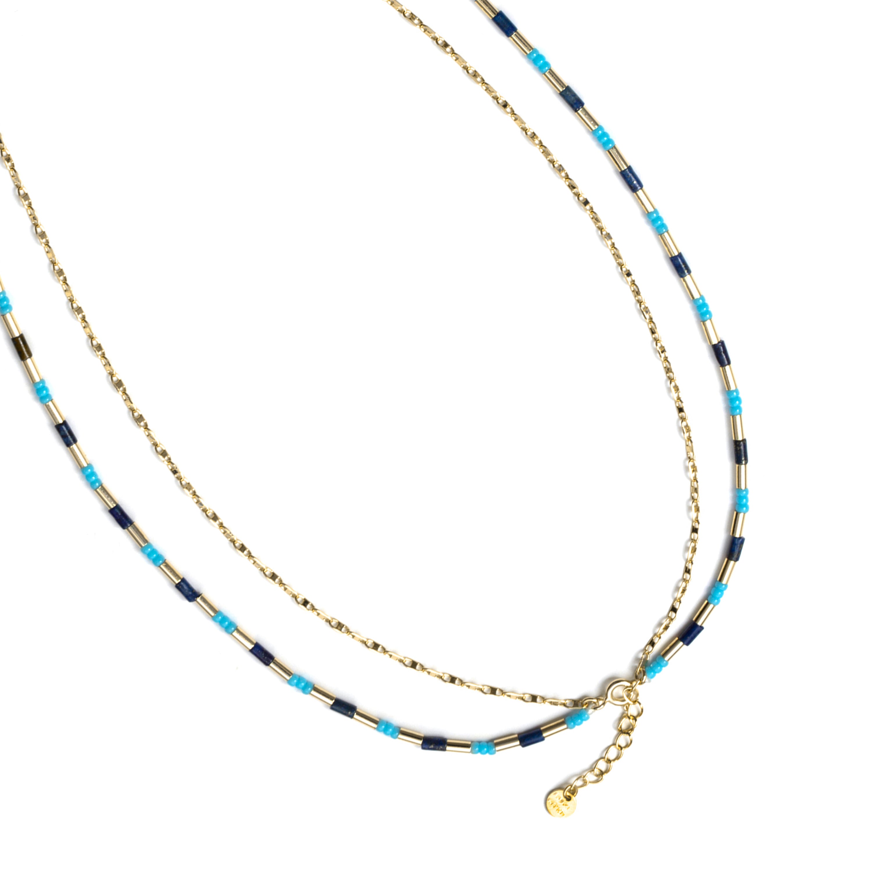 Collier en argent sterling 925 avec finition en or jaune 18 carats - Chokki