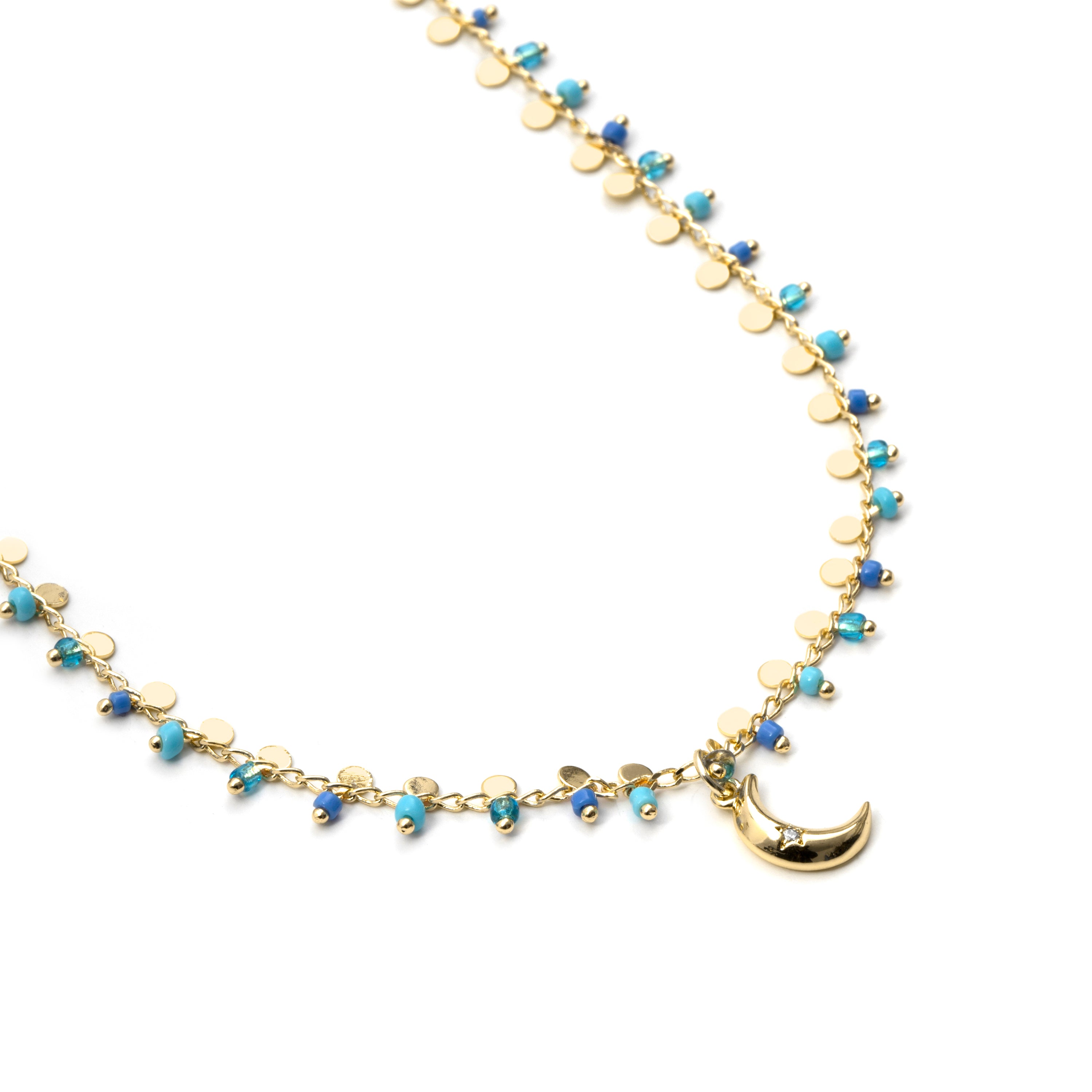 Collar de Plata de Ley 925 y Circonita Brillante acabado en oro amarillo de 18k - Limaso