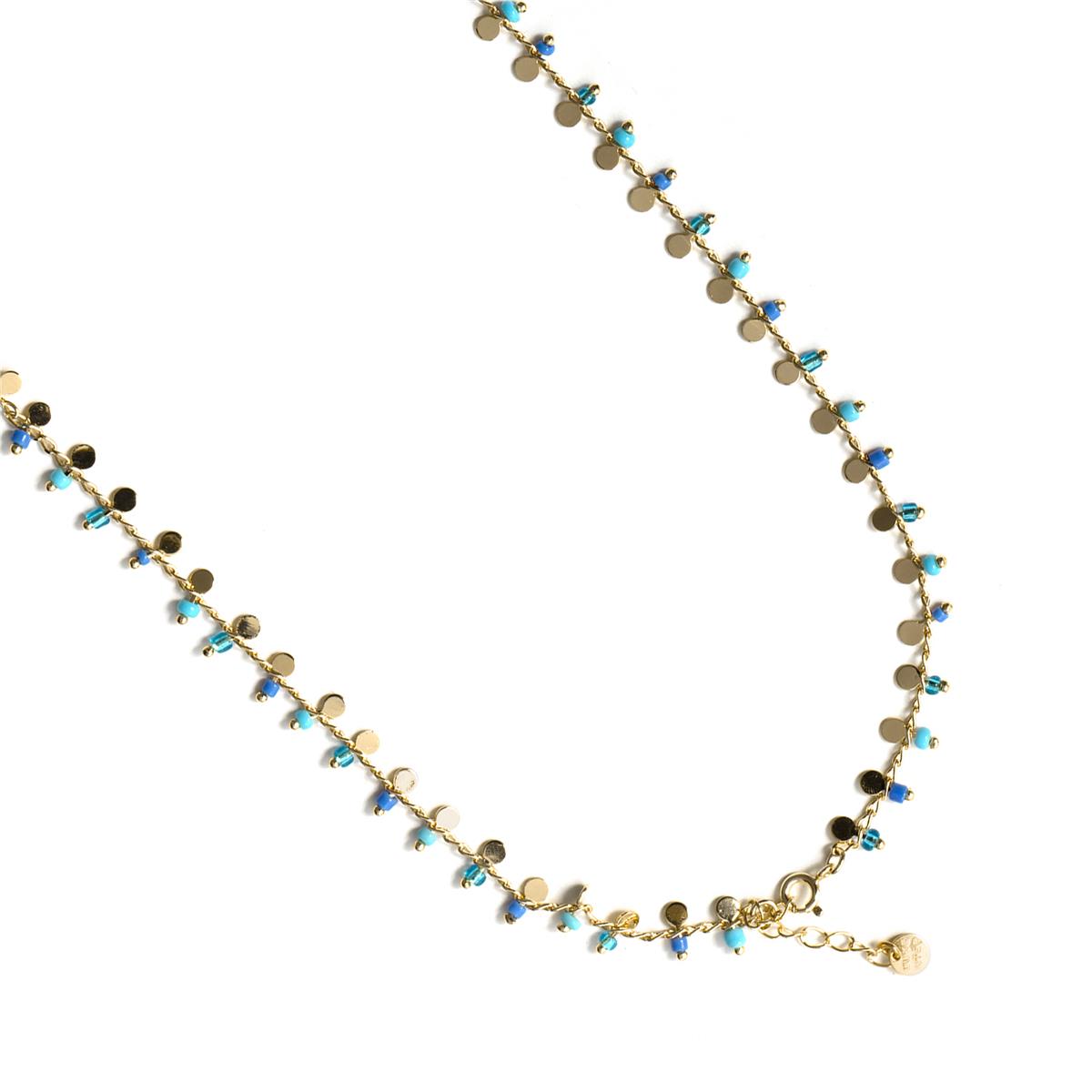Collier en argent sterling 925 et zircone brillante avec finition en or jaune 18 carats - Limaso