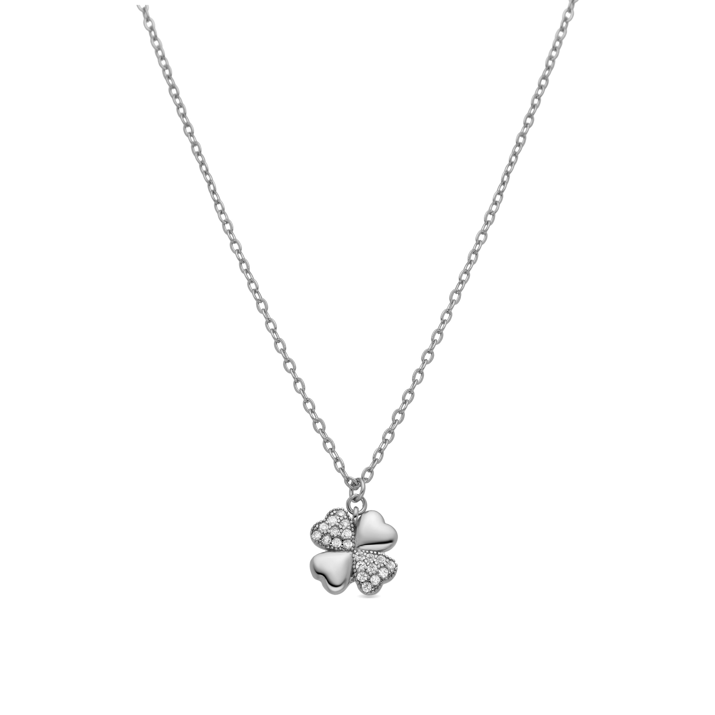 925er Sterlingsilber-Halskette mit Zirkonia, rhodiniert - Lumah