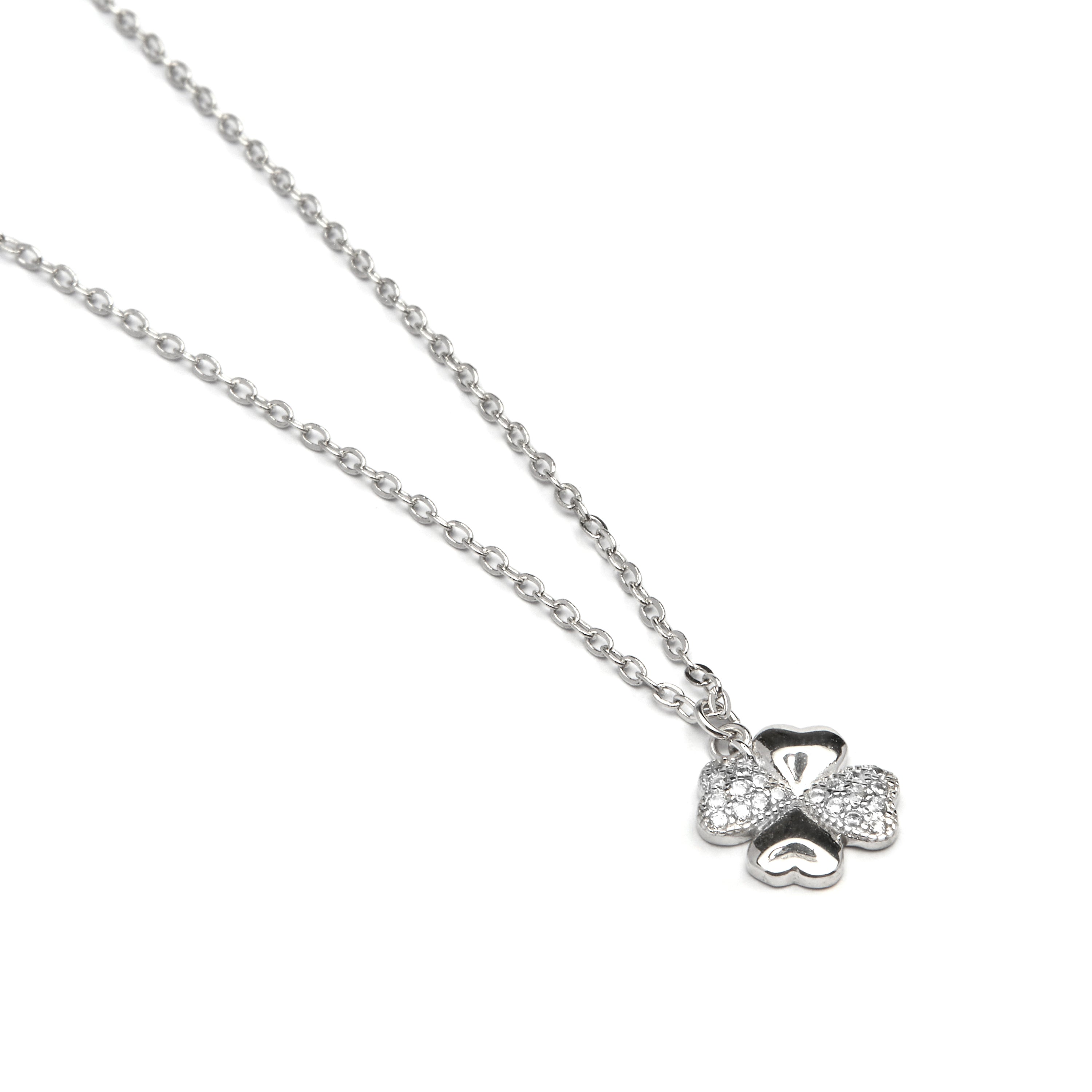 Collana in Argento Sterling 925 e Zirconia Cubica con finitura in rodio - Lumah