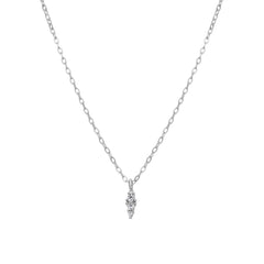 Collar de Plata de Ley 925 y Circonita Brillante acabado rodio - Naswa