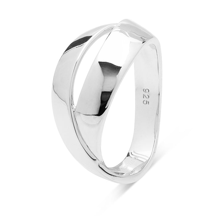 Bague Lackim en argent lisse