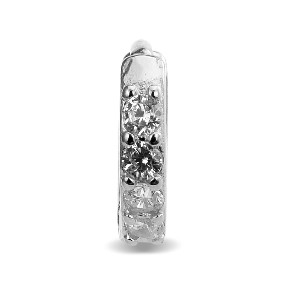 Piercing en argent sterling 925 avec zircone brillante finition rhodiée - Ansung