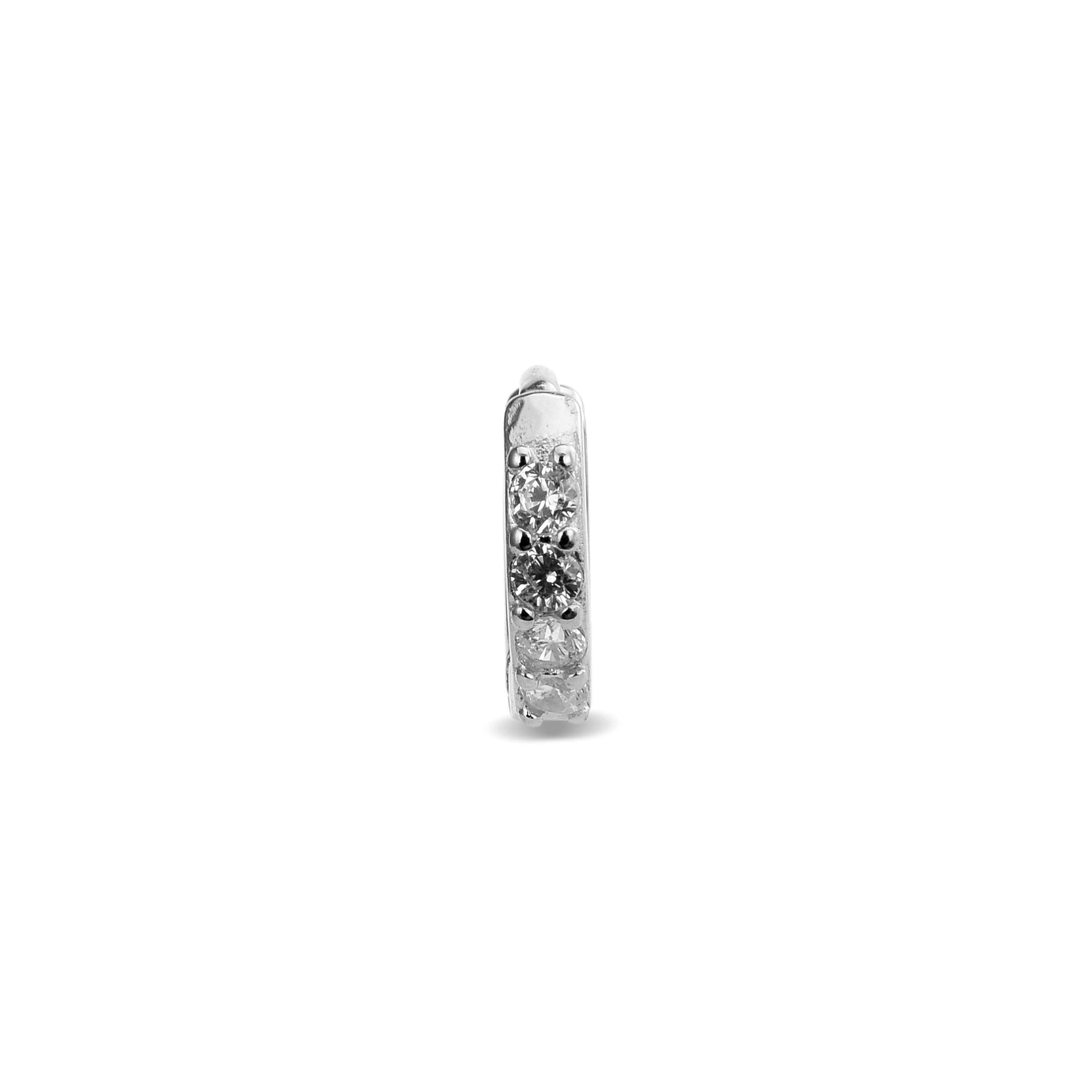 Piercing en argent sterling 925 avec zircone brillante finition rhodiée - Ansung