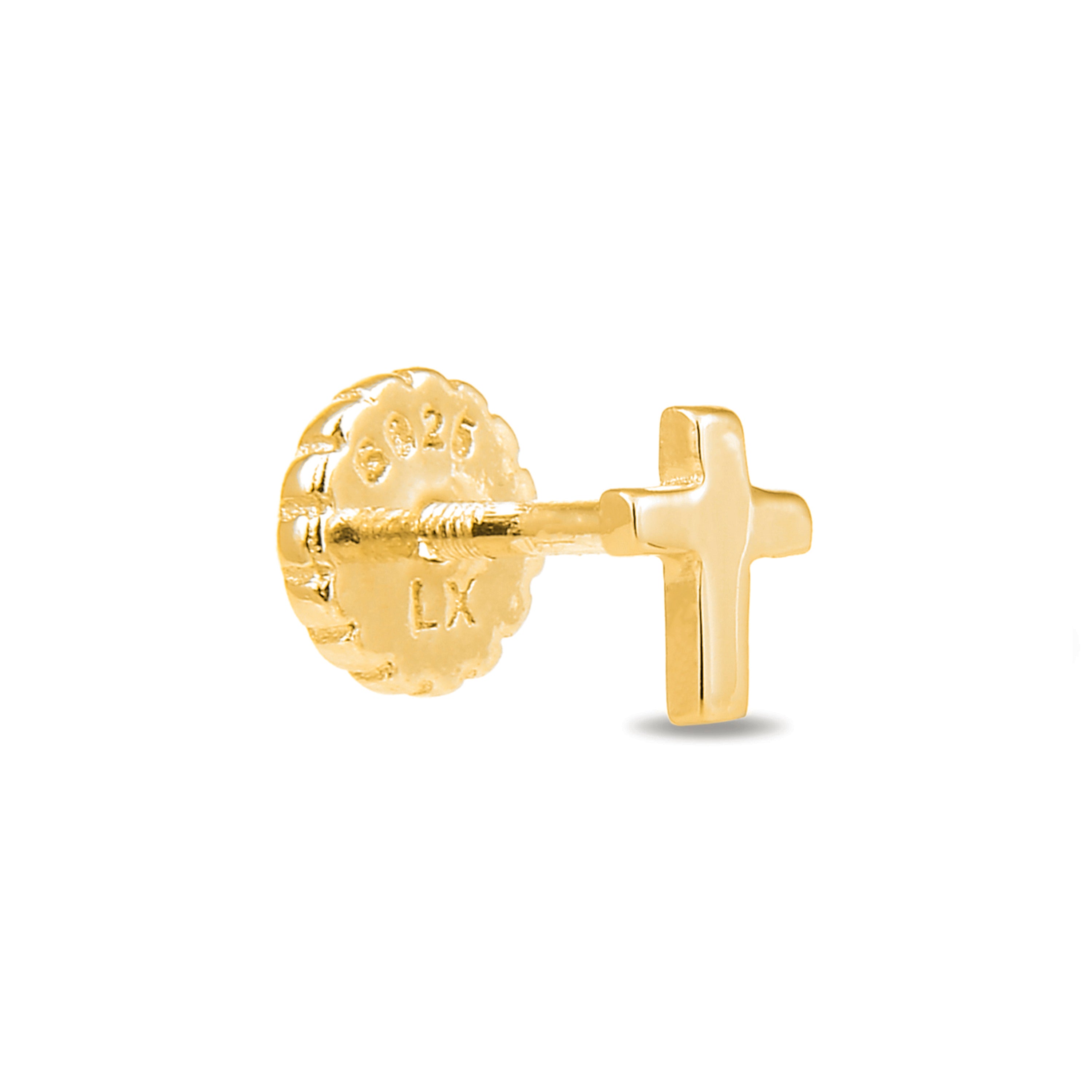 Piercing de Prata de Lei 925 com acabamento em ouro amarelo 18K - Trira