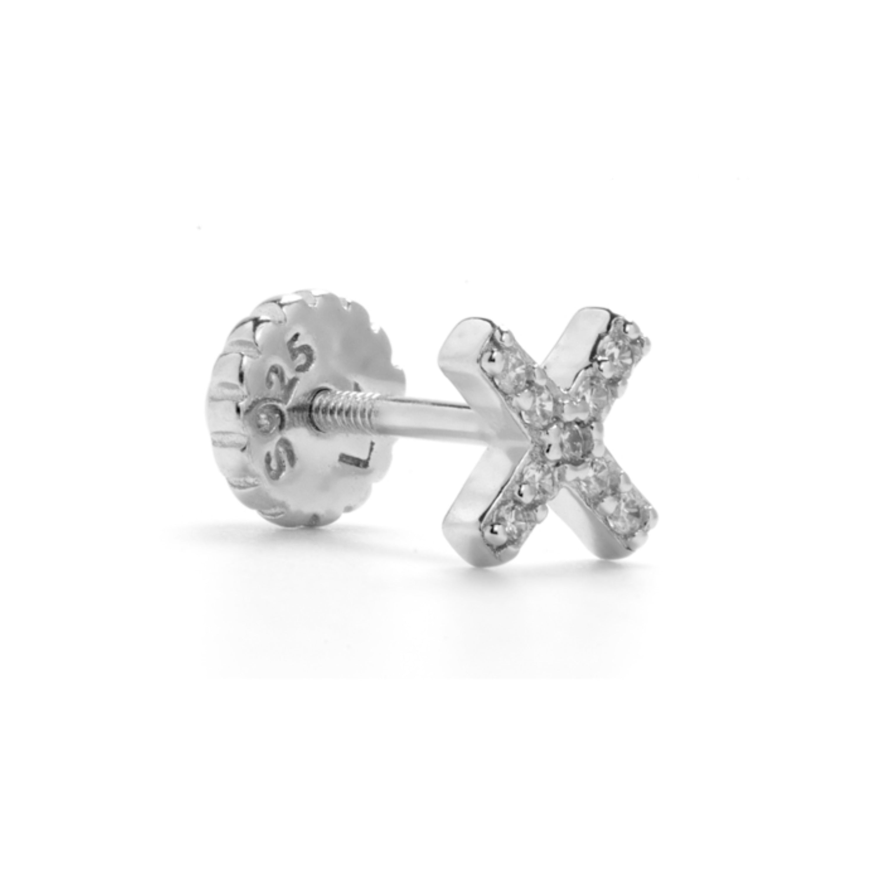 Piercing de Plata de Ley 925 con Circonita Brillante acabado en rodio - Garlin