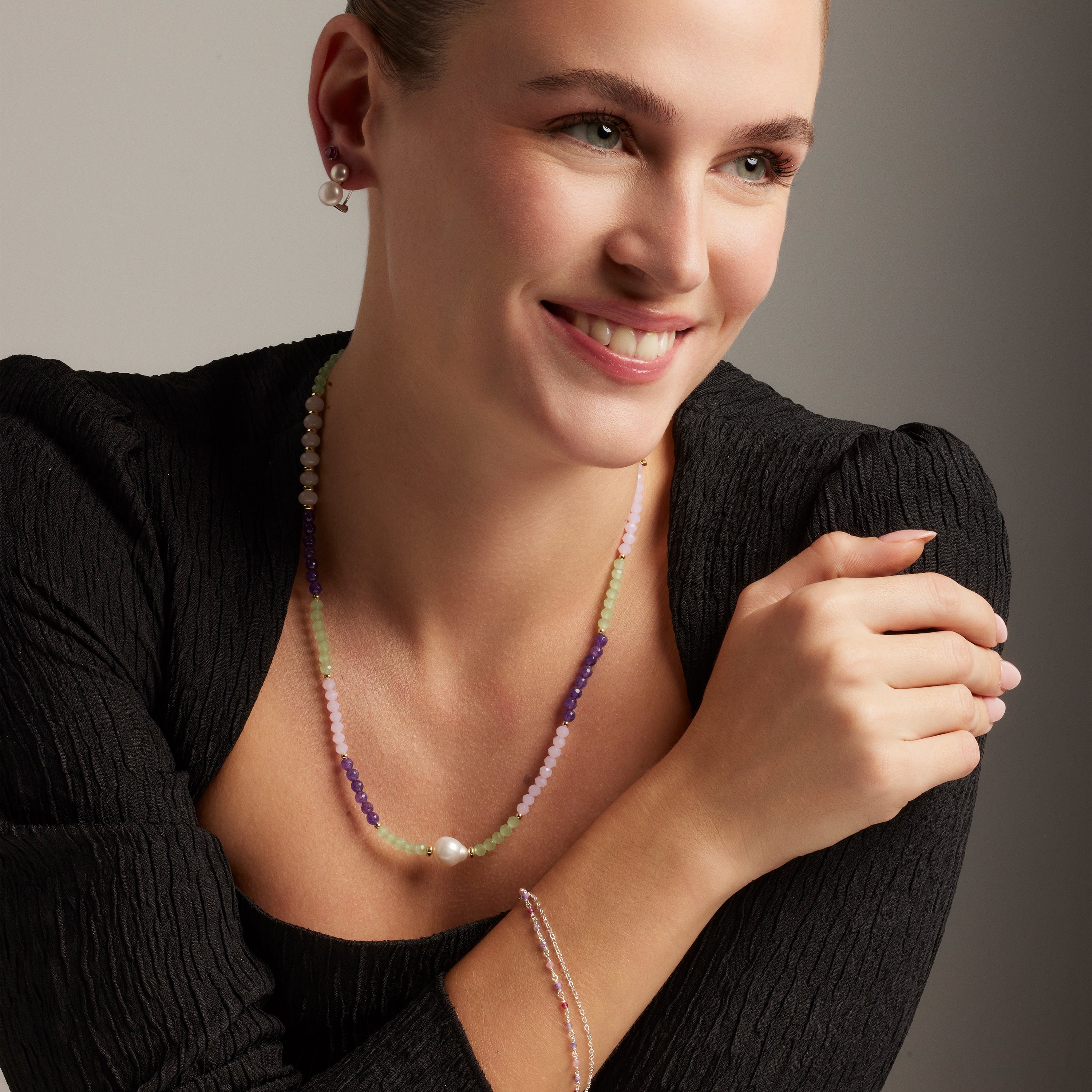 Piercing en argent sterling 925 avec zircon rubis finition rhodium - Starki