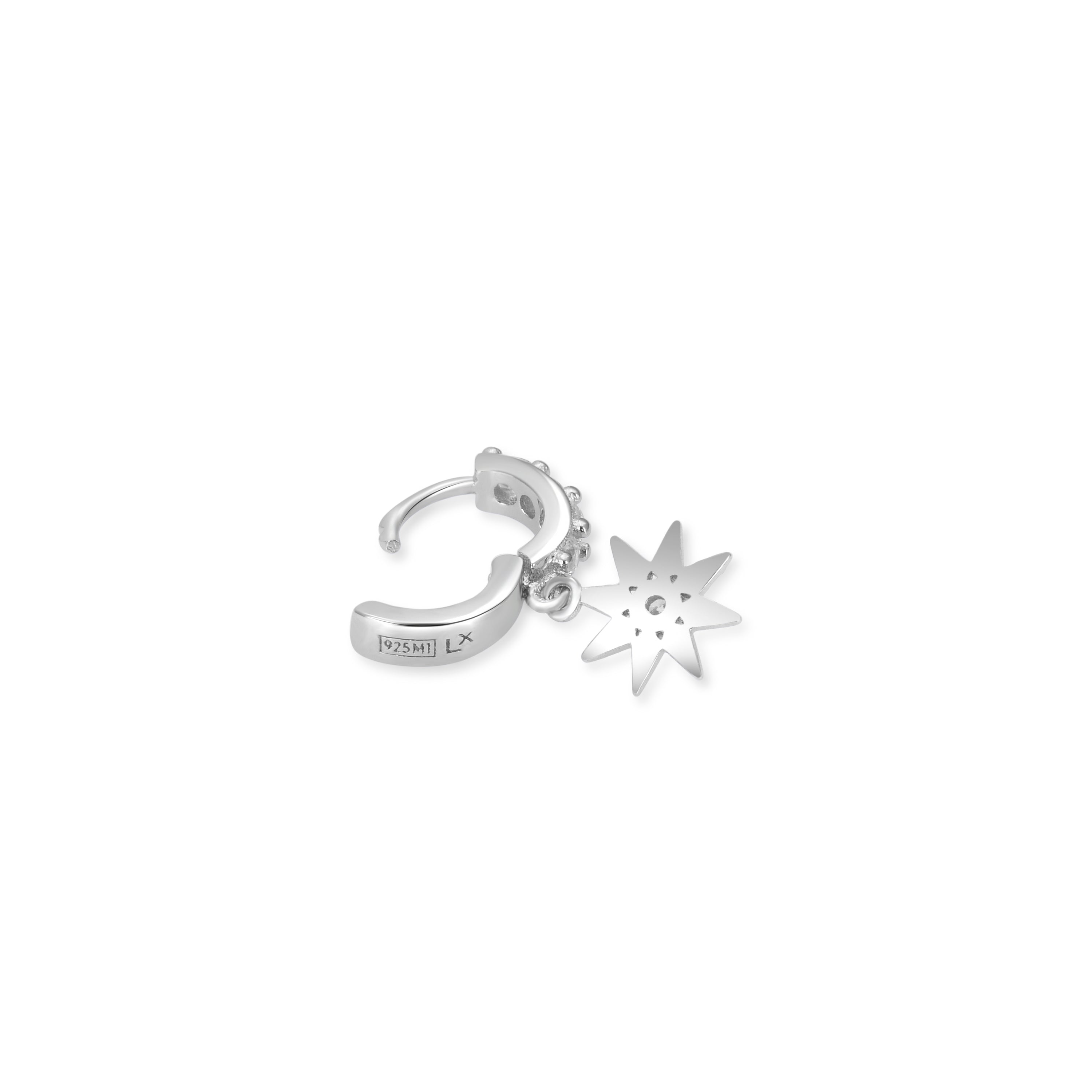 Piercing em Prata de Lei 925 com Zircónia Brilhante acabamento em ródio - Kaiwise