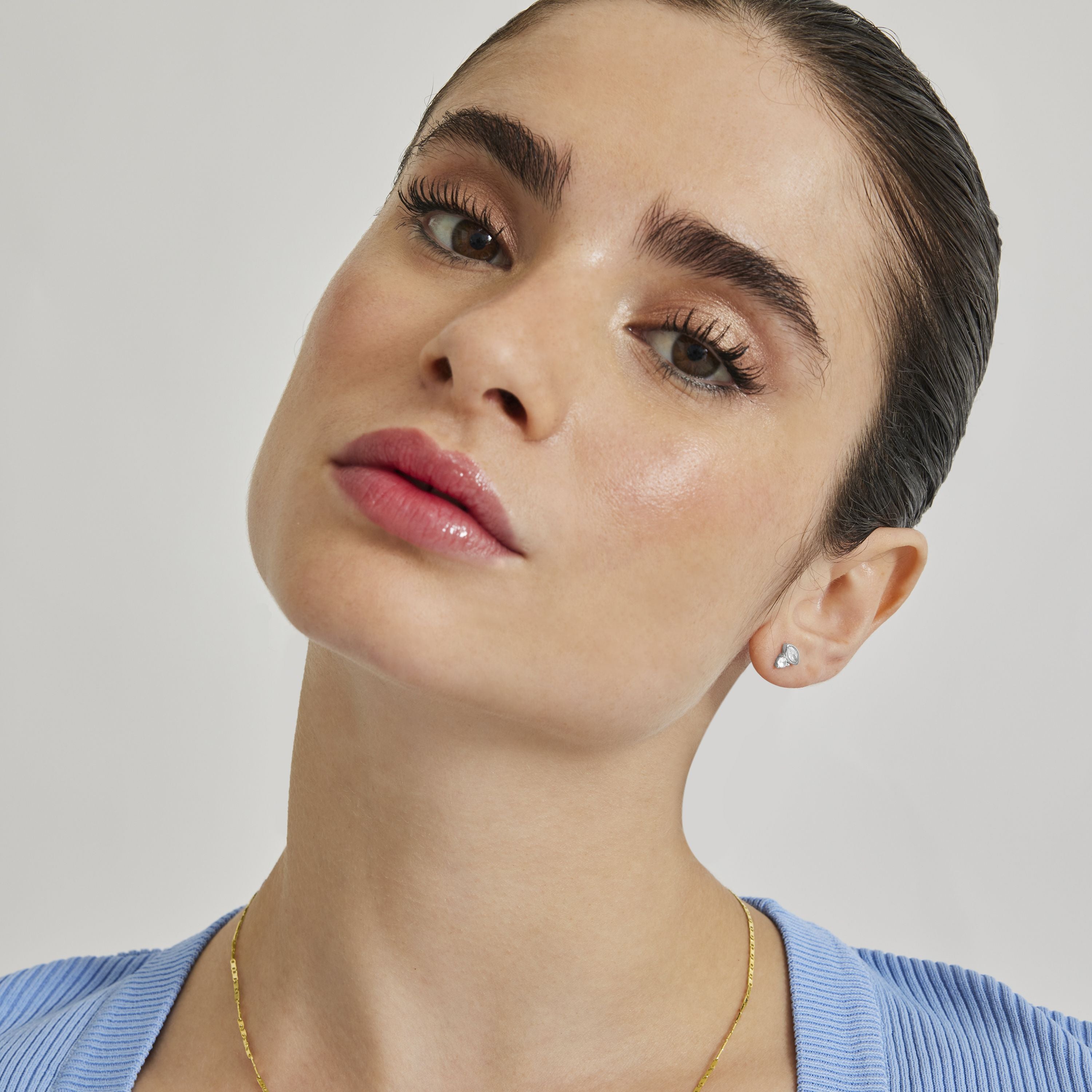 Piercing de Plata de Ley 925 con Circonita Brillante acabado en rodio - Zunsyt