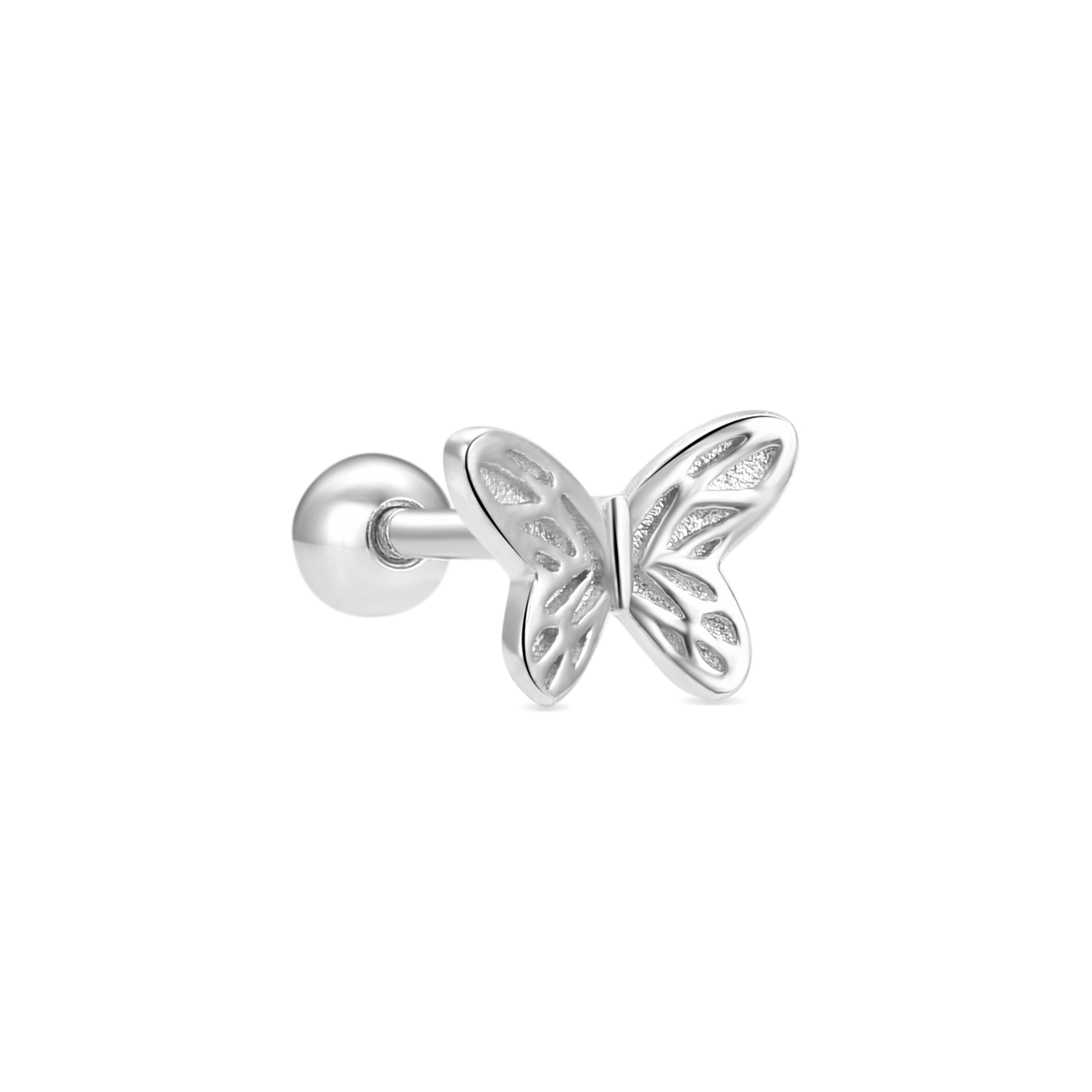 Piercing en argent sterling 925 avec zircone brillante finition rhodiée - Jrak