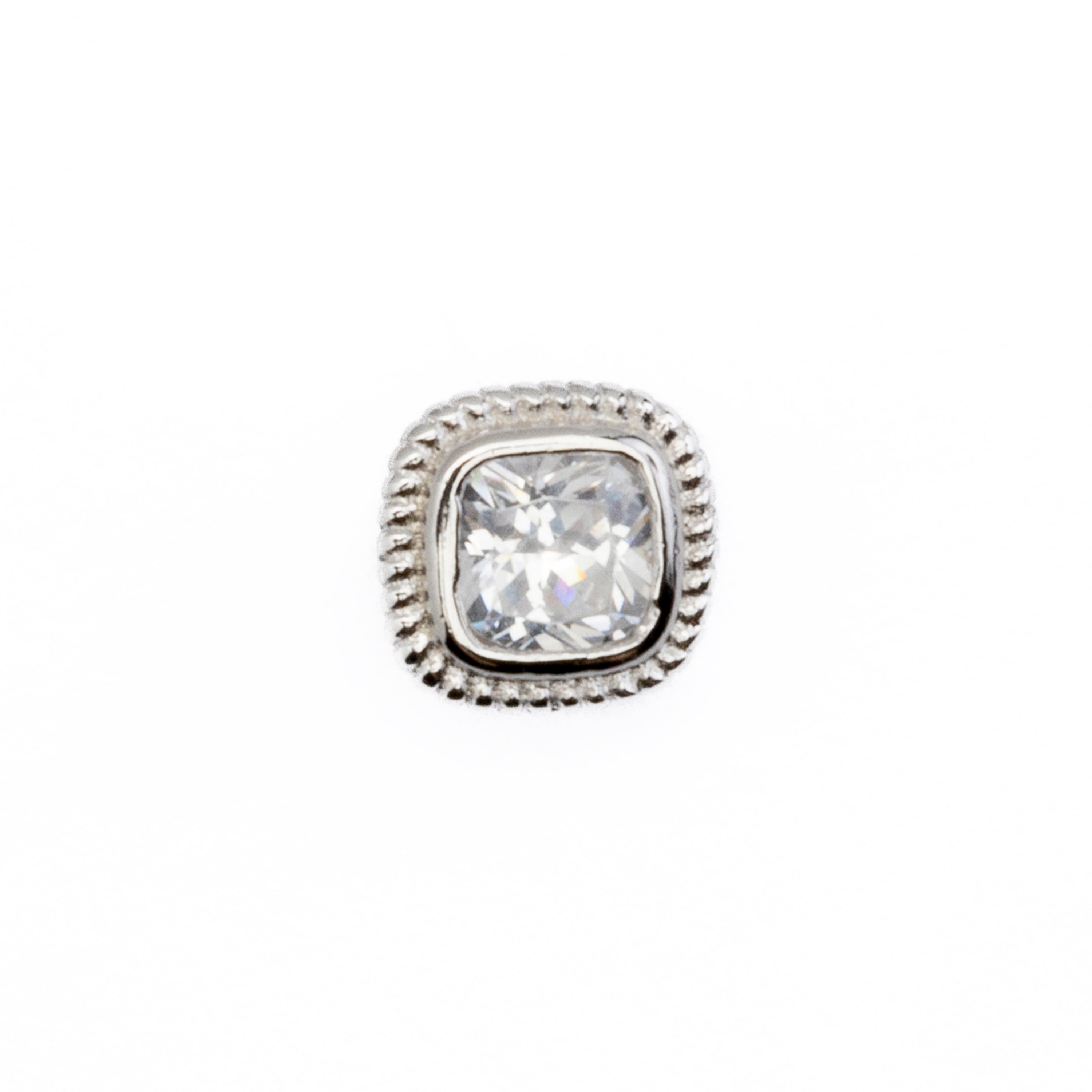Piercing aus 925er Sterlingsilber und glänzender Zirkonia mit Rhodium-Finish - Keya