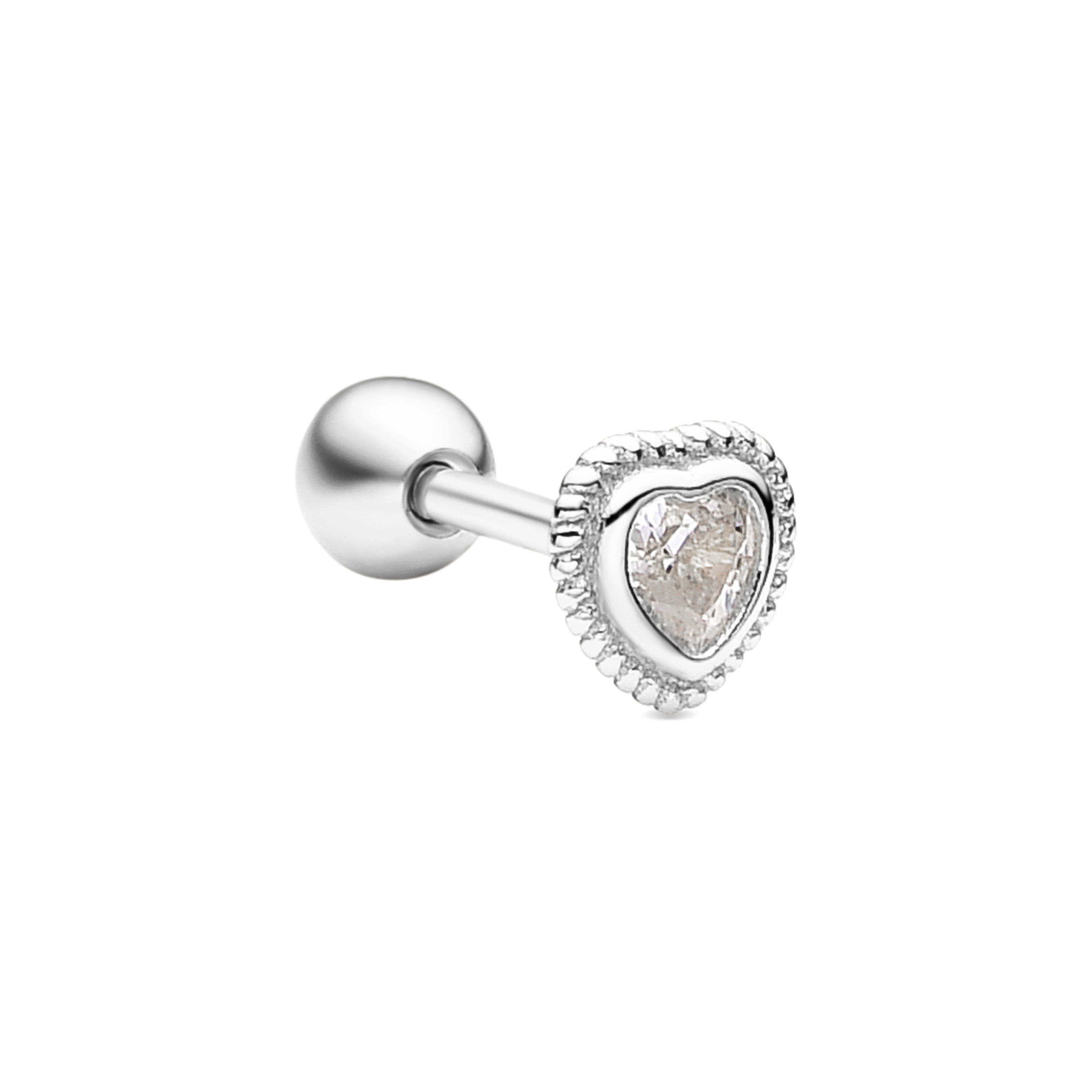 Piercing en argent sterling 925 et zircon brillant finition rhodiée - Aimba