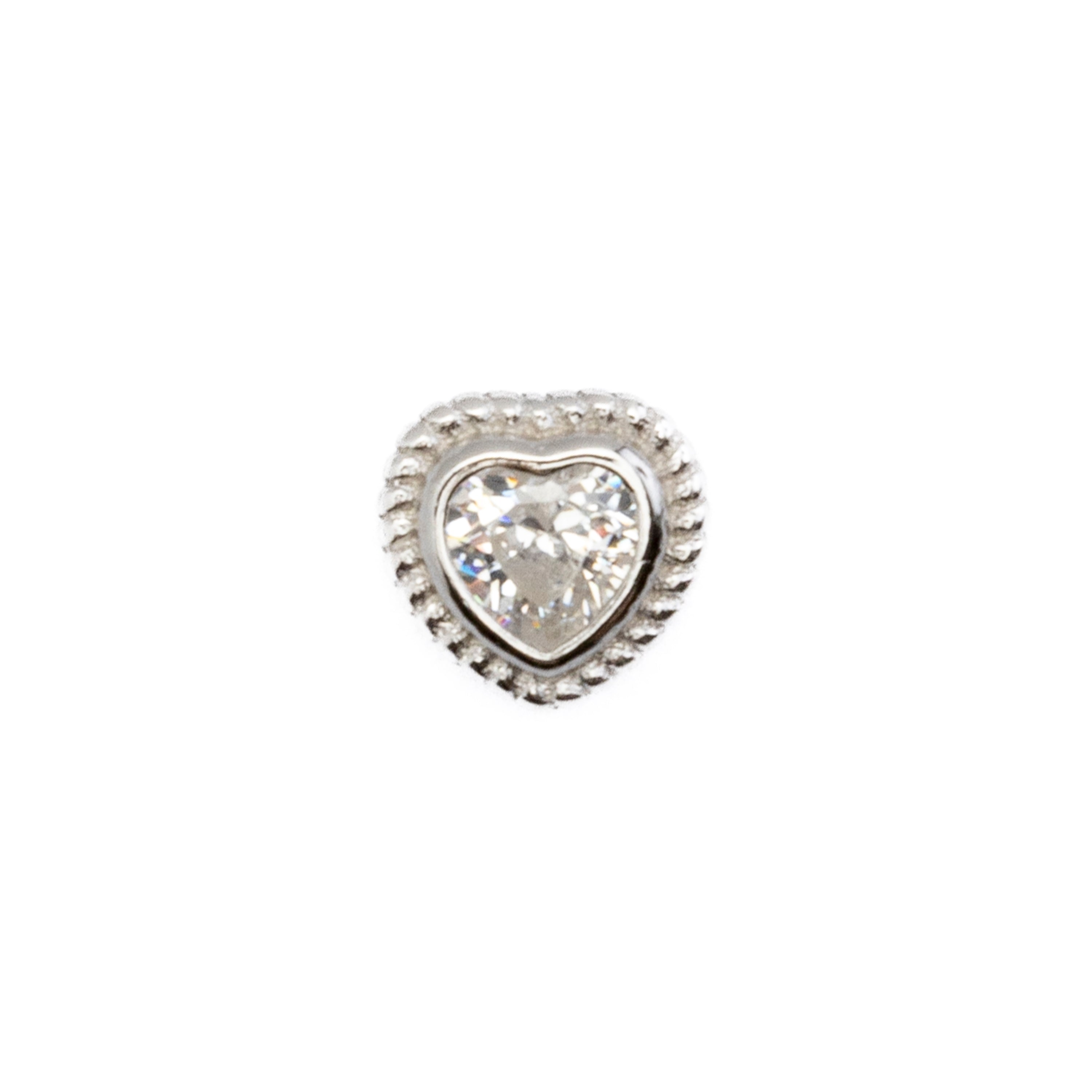 Piercing en argent sterling 925 et zircon brillant finition rhodiée - Aimba