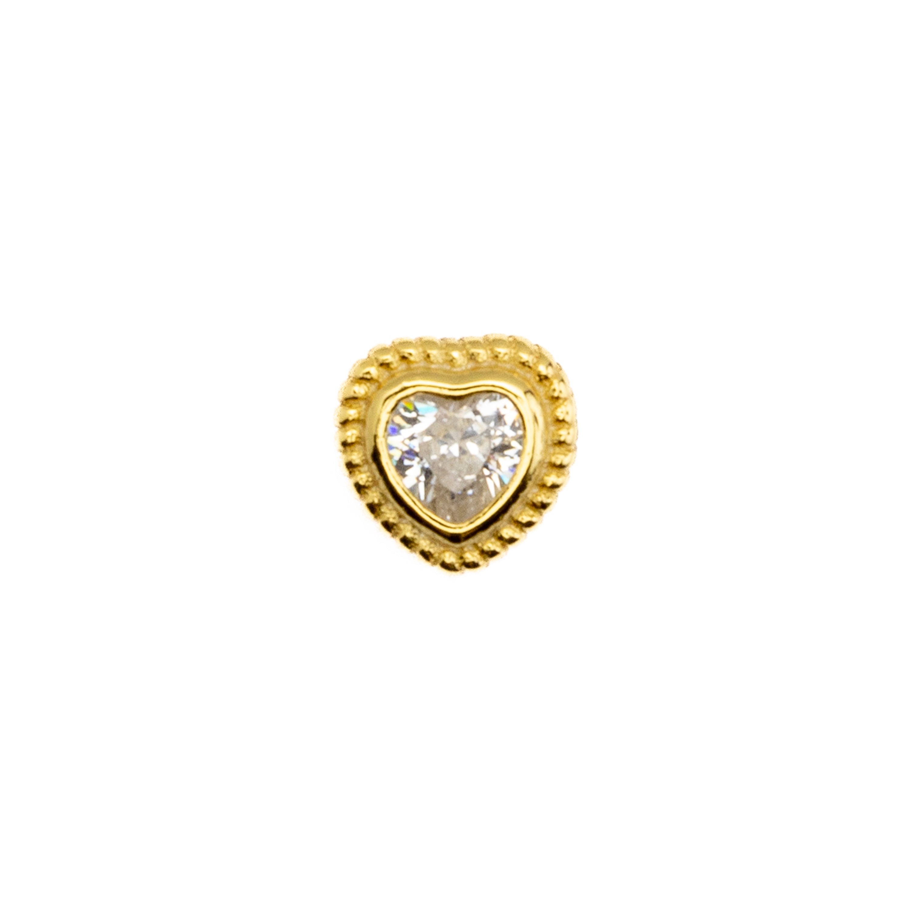 Piercing en argent sterling 925 et zircon brillant finition or 18k - Aimba