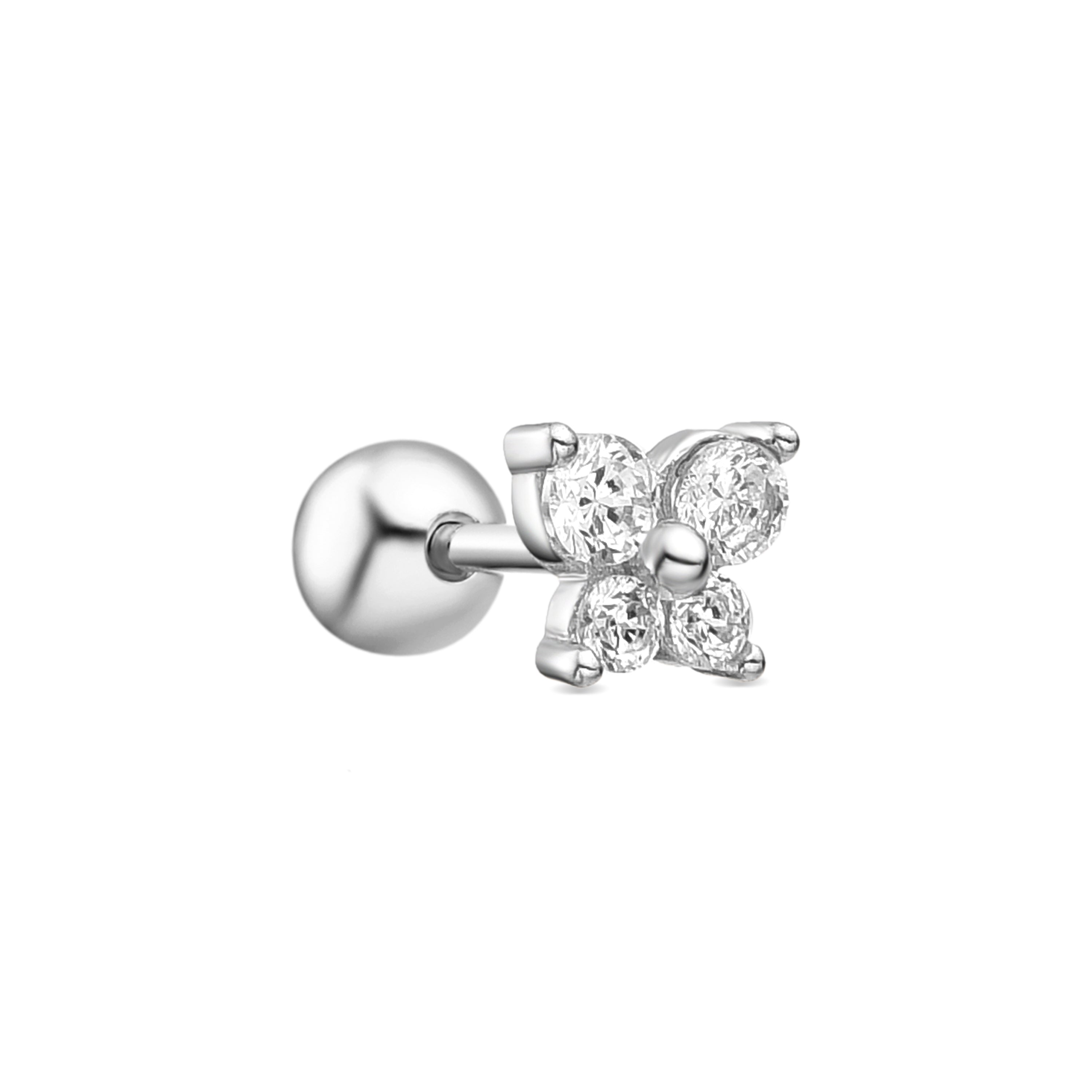 Piercing de Plata de Ley 925 Acabado  Rodio - Udra
