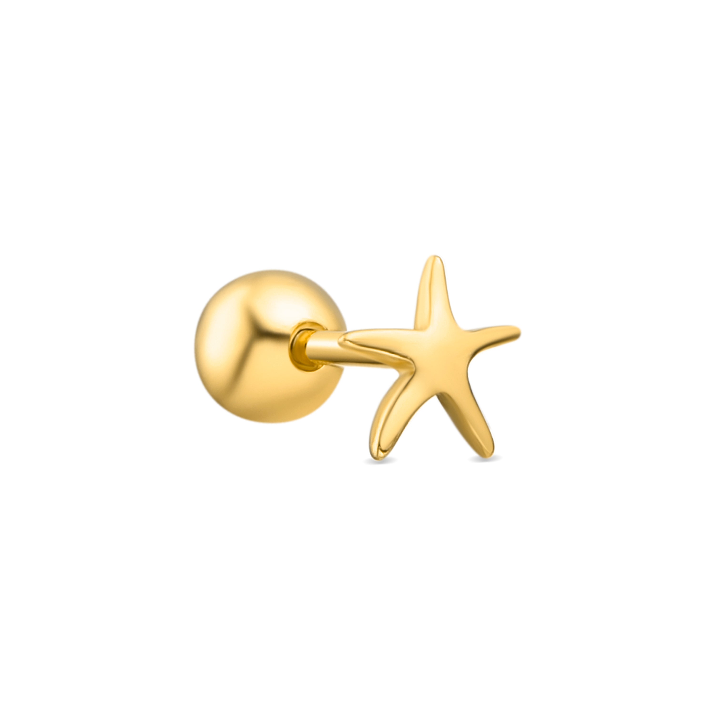 Piercing en argent sterling 925 finition or 18K - Tancol