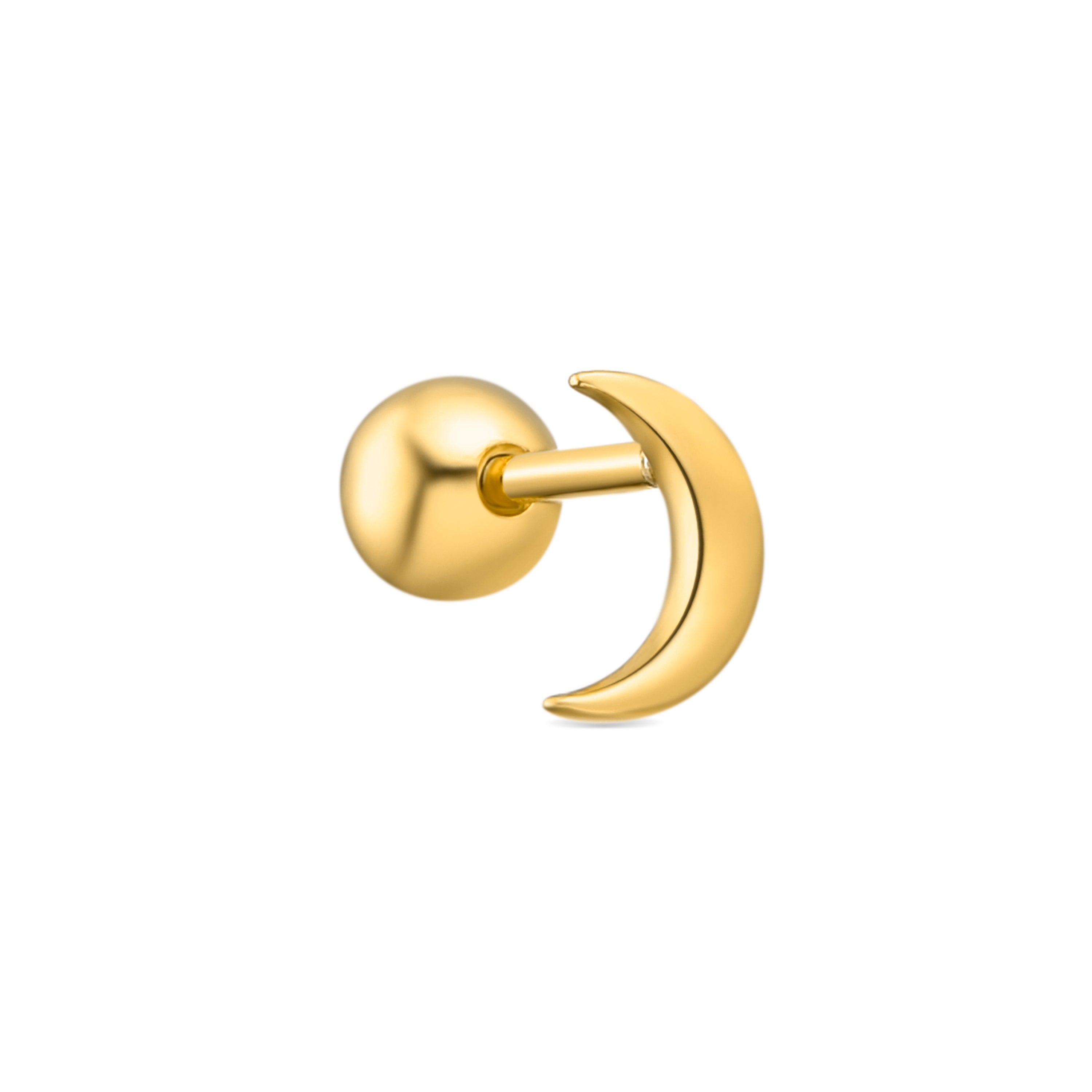 Piercing en argent sterling 925 finition or 18K - Okmi