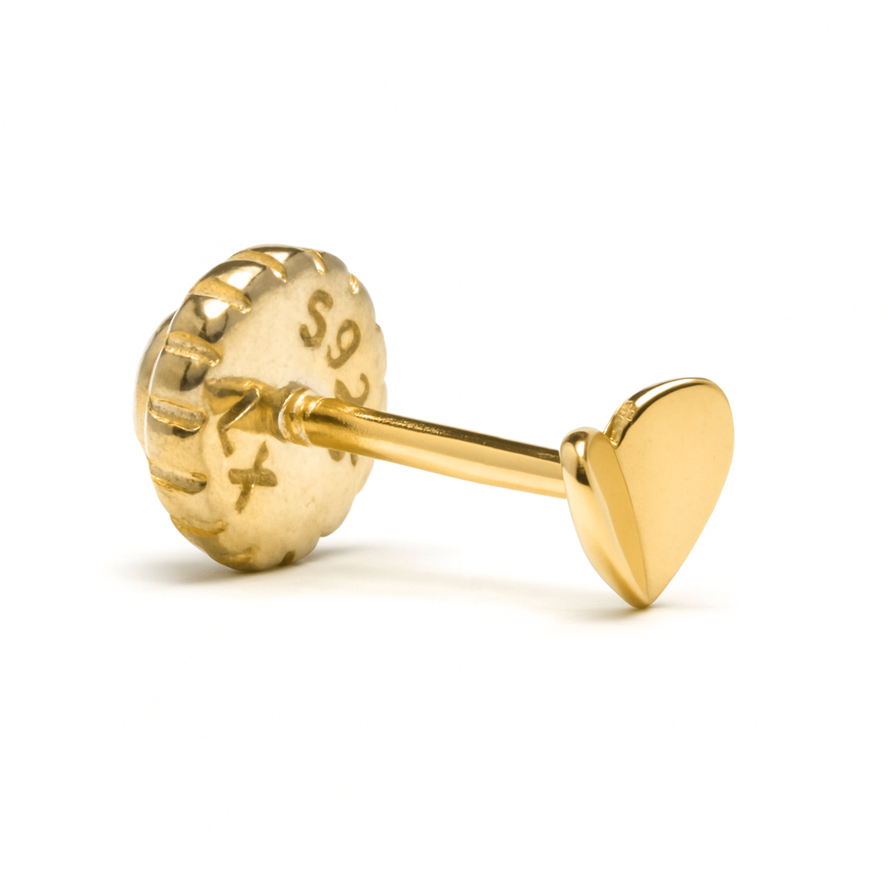 Piercing finition en or jaune 18k - Narfe