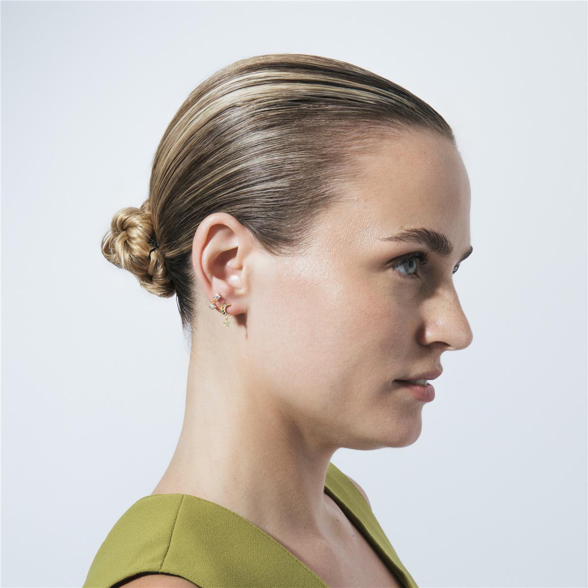 Piercing de Plata de Ley 925 y Perla Blanca acabado en oro amarillo 18k - Issoi