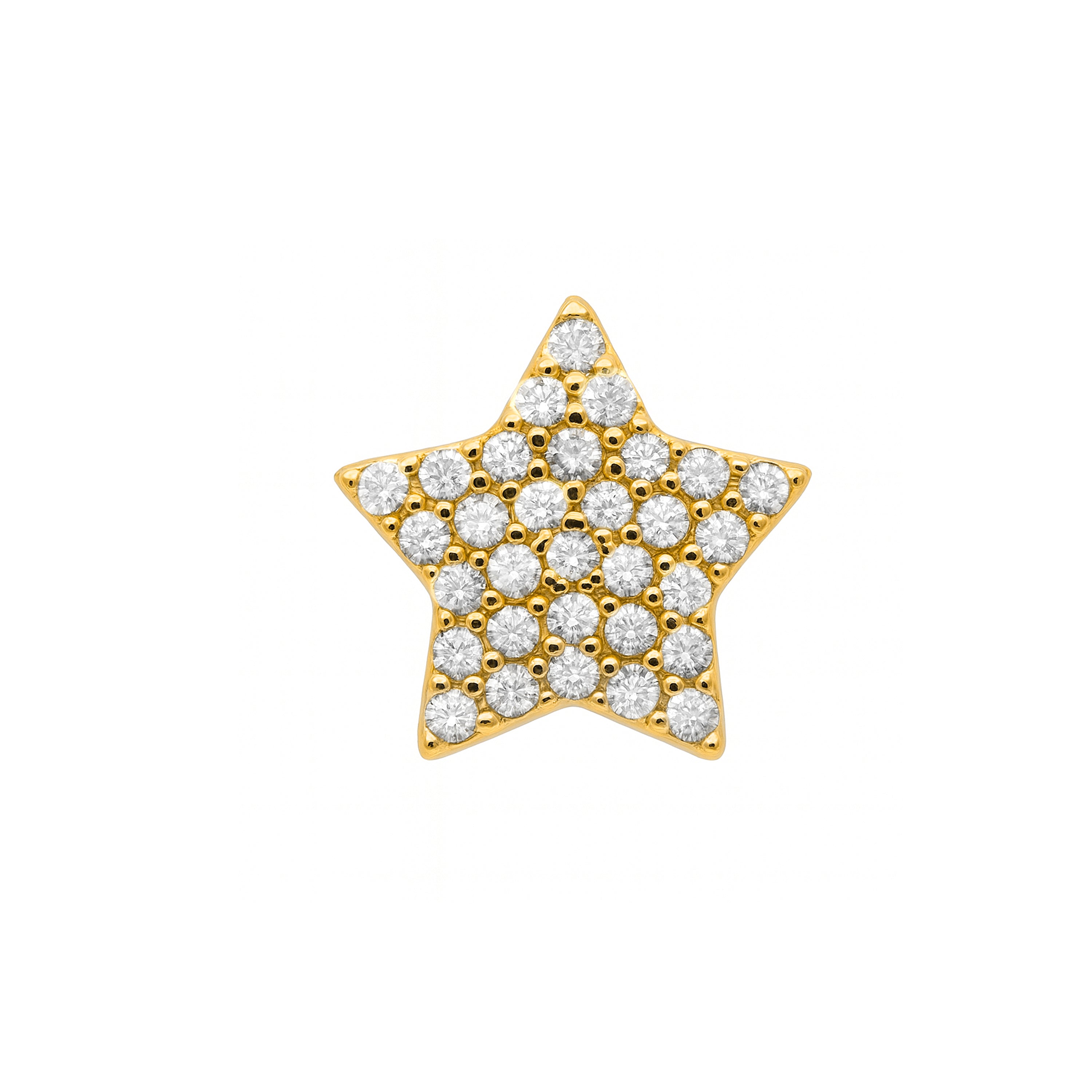 Piercing aus 925 Sterlingsilber und funkelndem Zirkonia, 18k Gelbgold-Finish - Barix