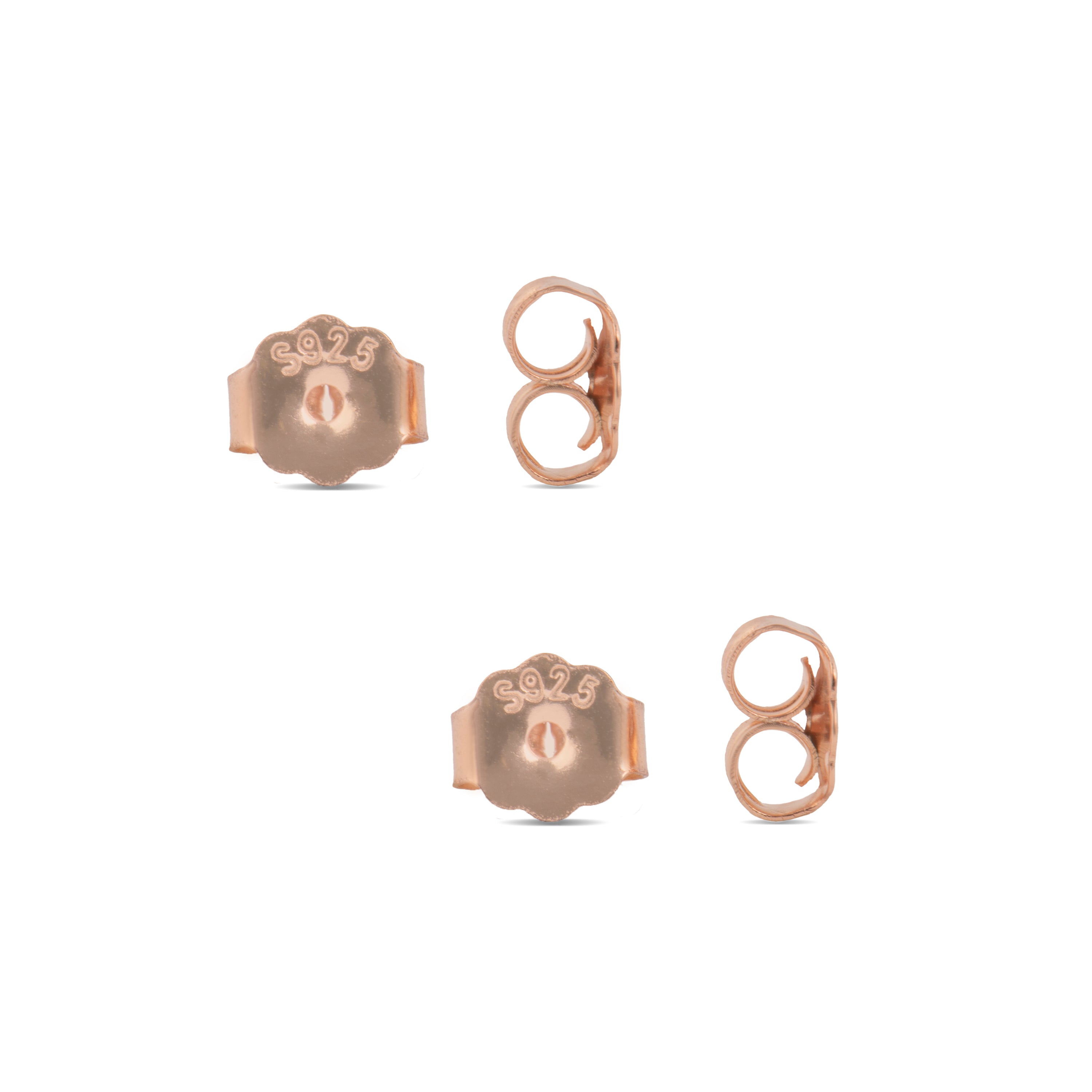 Piccole pressioni in argento sterling 925 con finitura in oro rosa 18k - Luxenter