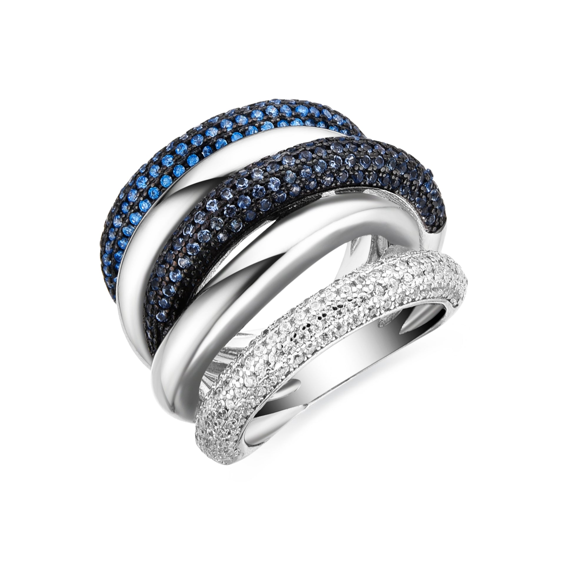 LUXENTER Anello Faini Regolabile – Finitura Rodio E Oro 18k – Gioiello Minimal - 2