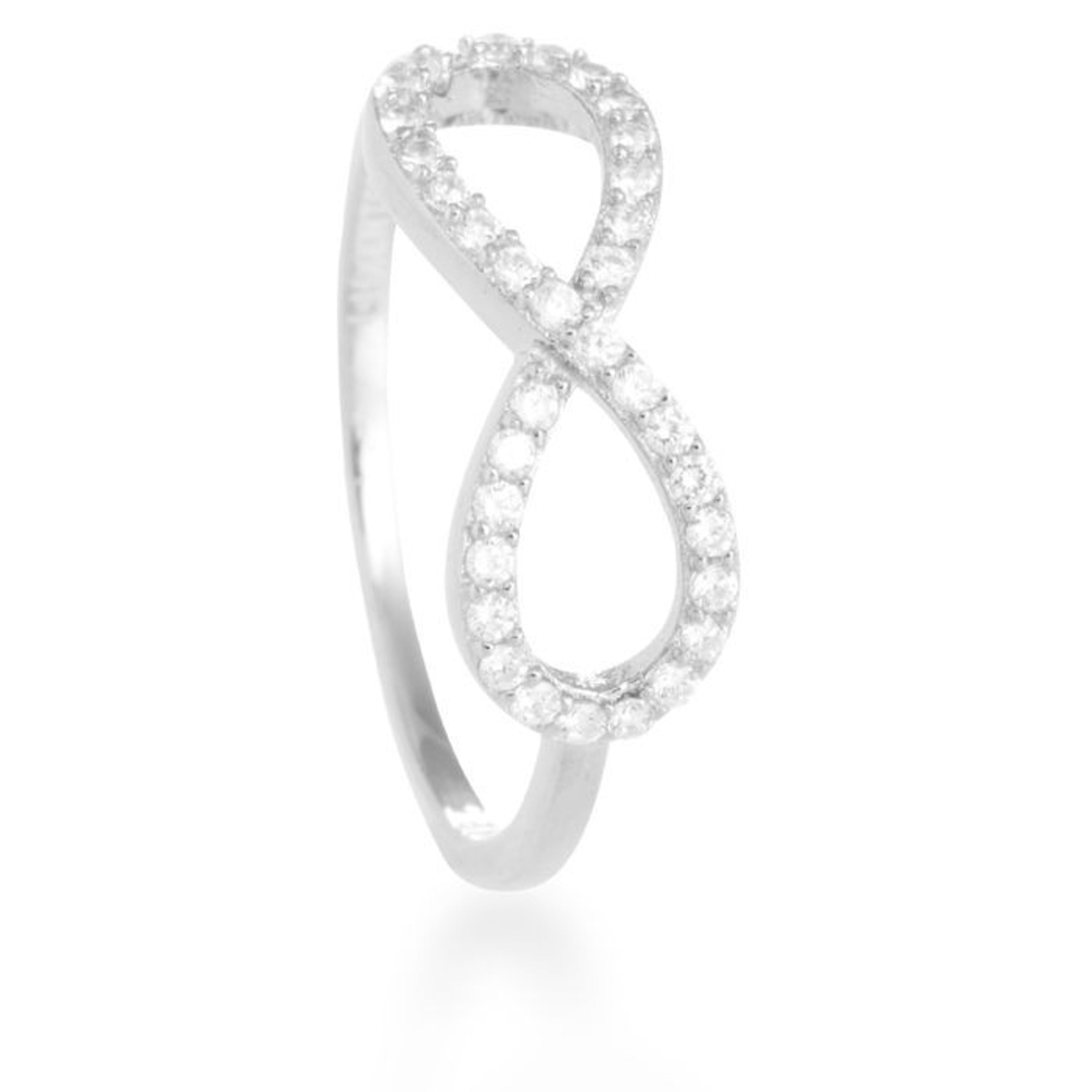 Anillo de Plata de Ley 925 con Circonita Brillante acabado en rodio - Munthir