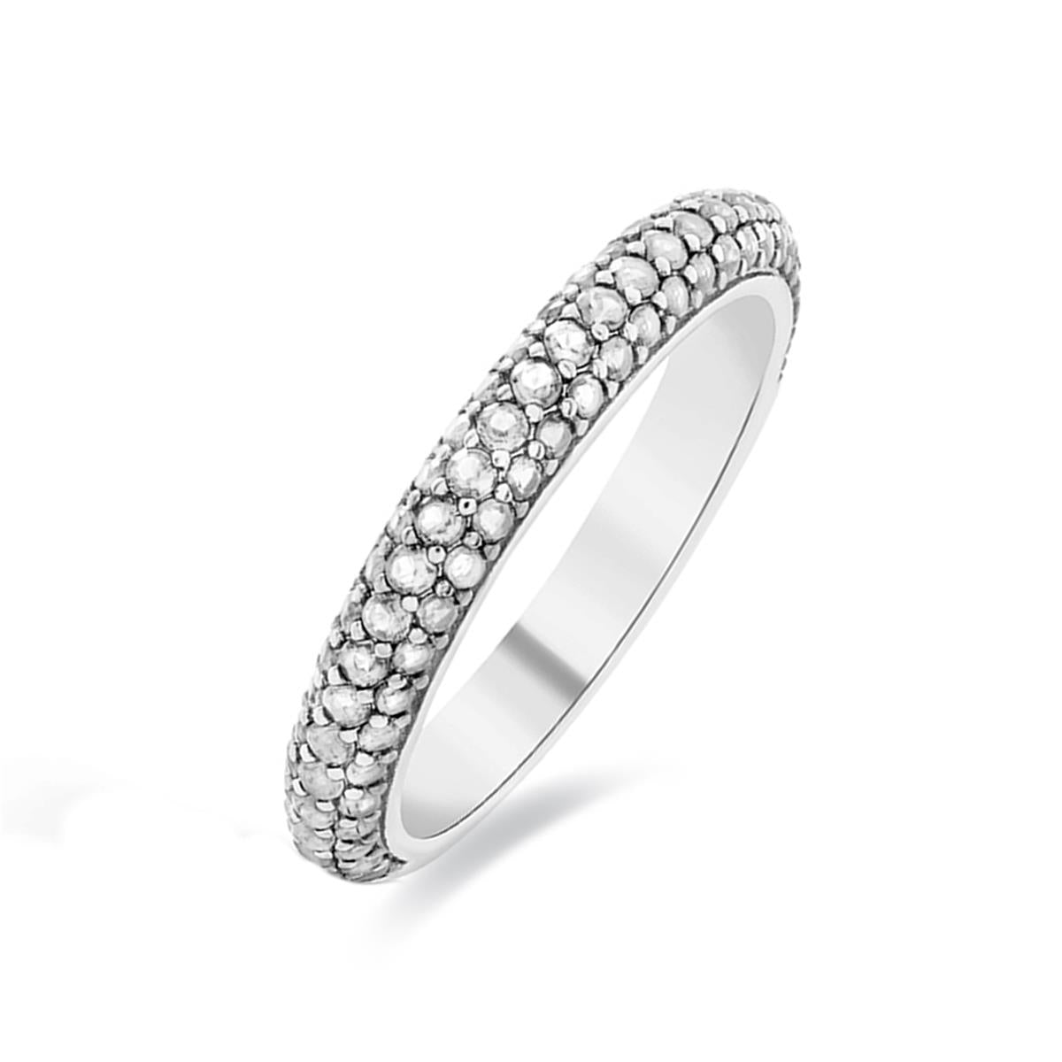 Anello di Argento Sterling 925 con Zirconia Multicolore finitura in oro rosa 18K - Luam