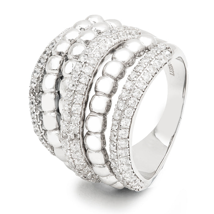 Bague Sasth en argent et zircone