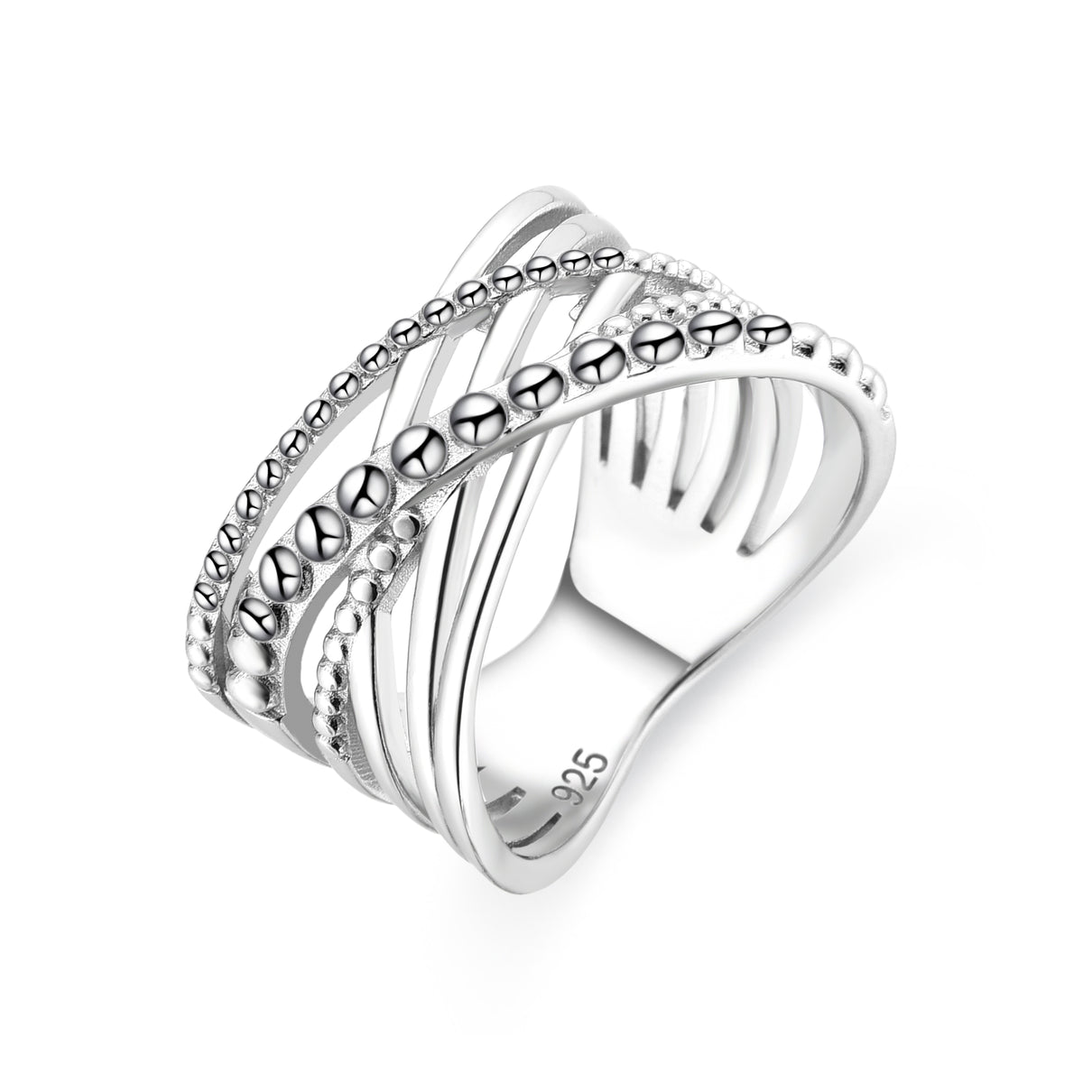 Anillo de Plata acabado en rodio - Nuse