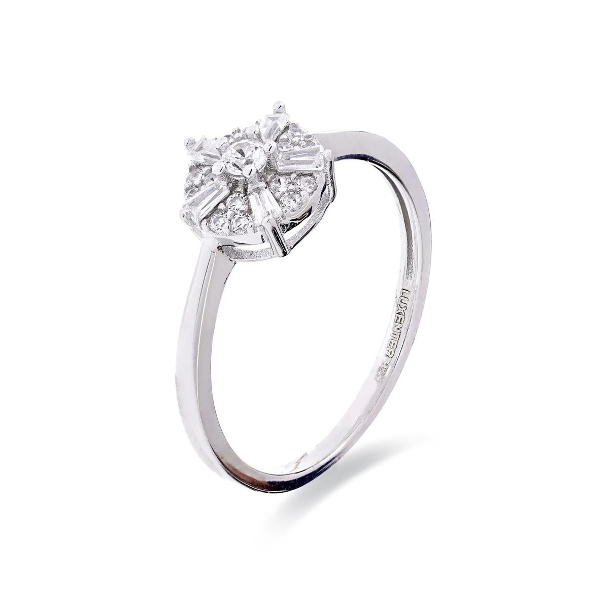 Anello in Argento Sterling 925 con finitura in rodio - Nuse