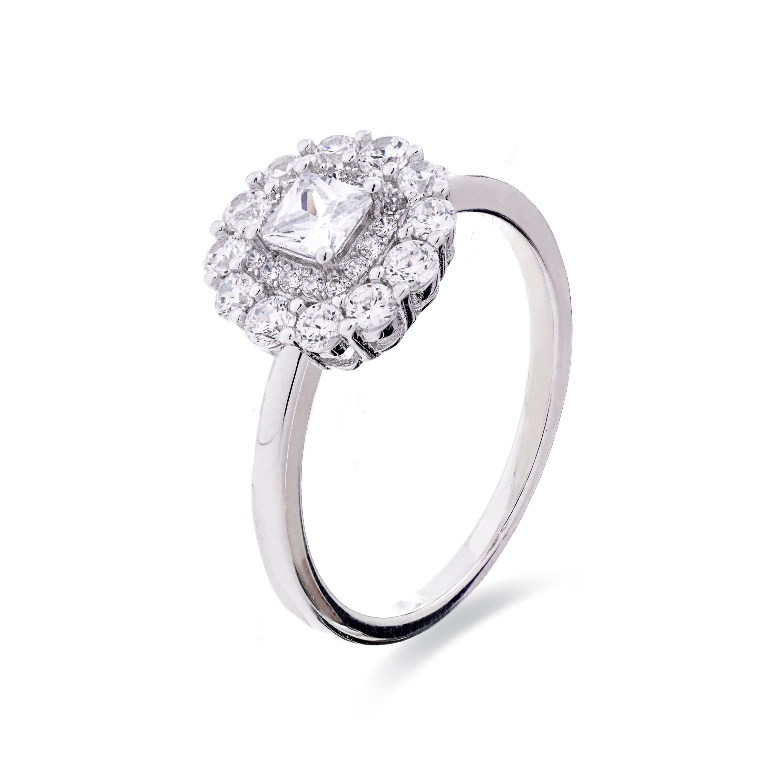 Bague en argent sterling 925 finition rhodiée - Nuse