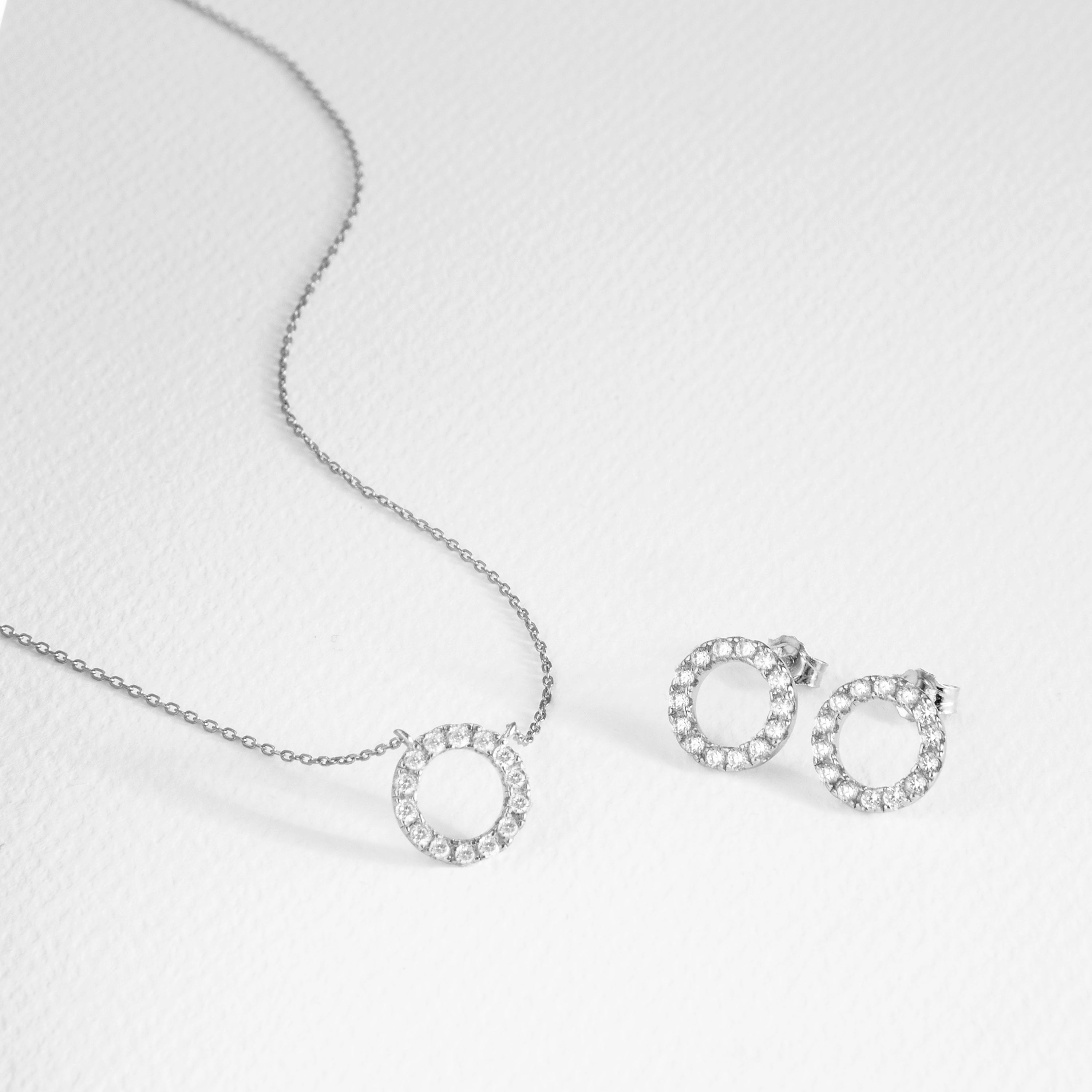 Set Pendientes y Collar Machi Plata Ley 925