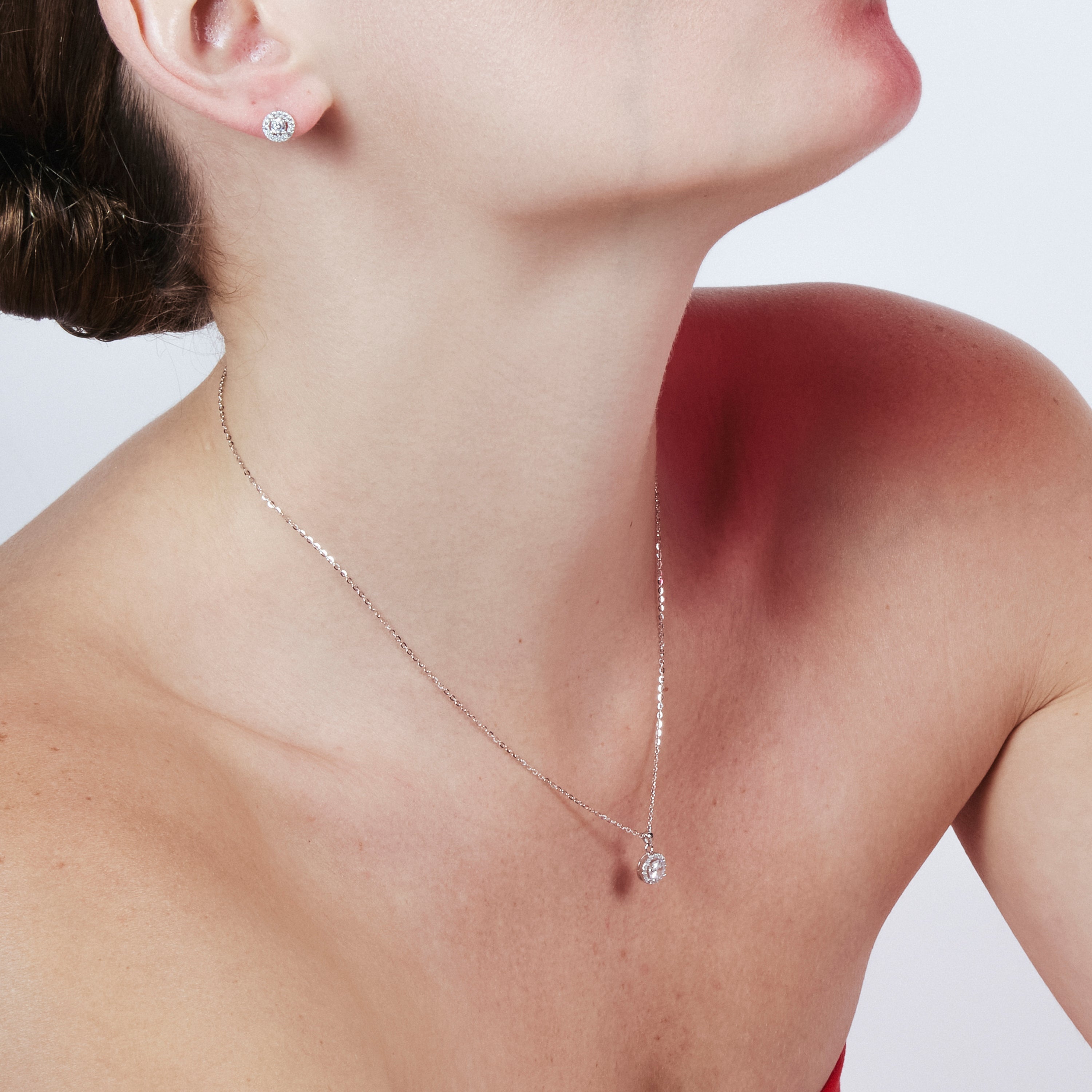 Ensembles en argent sterling 925 avec perle blanche finition rhodium - Bemith