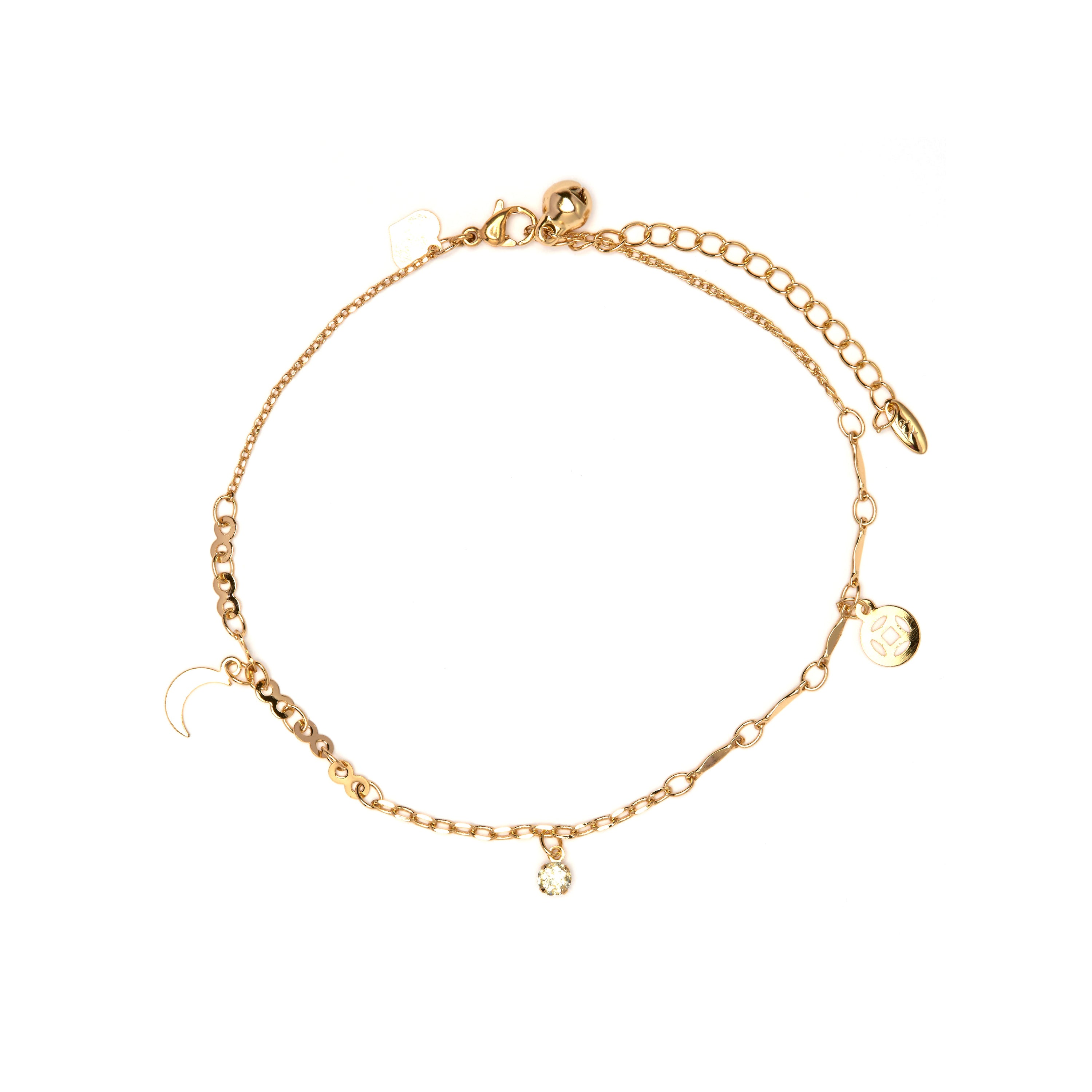 Tobillera acabado en oro amarillo de 18k - Duaha