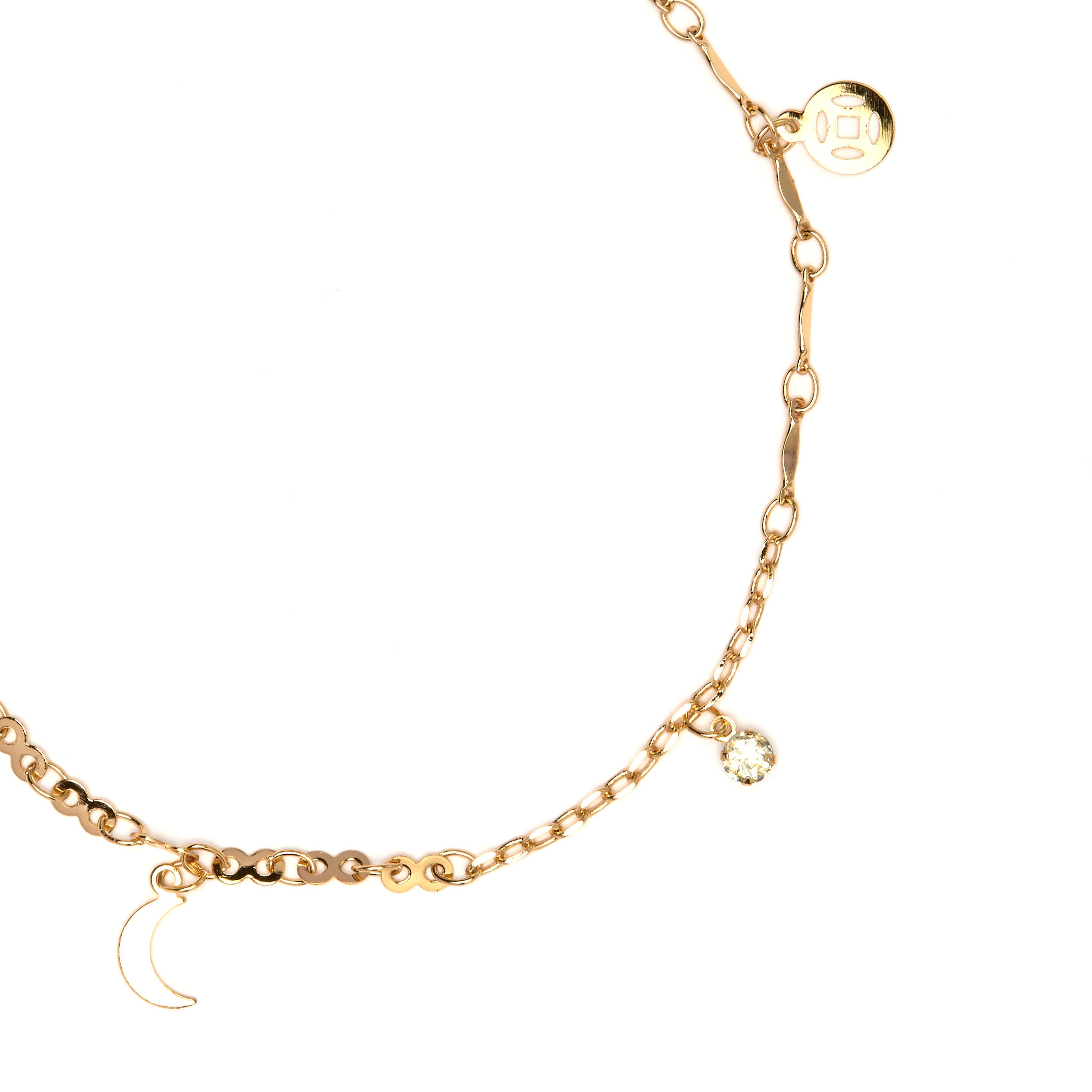Tobillera acabado en oro amarillo de 18k - Duaha