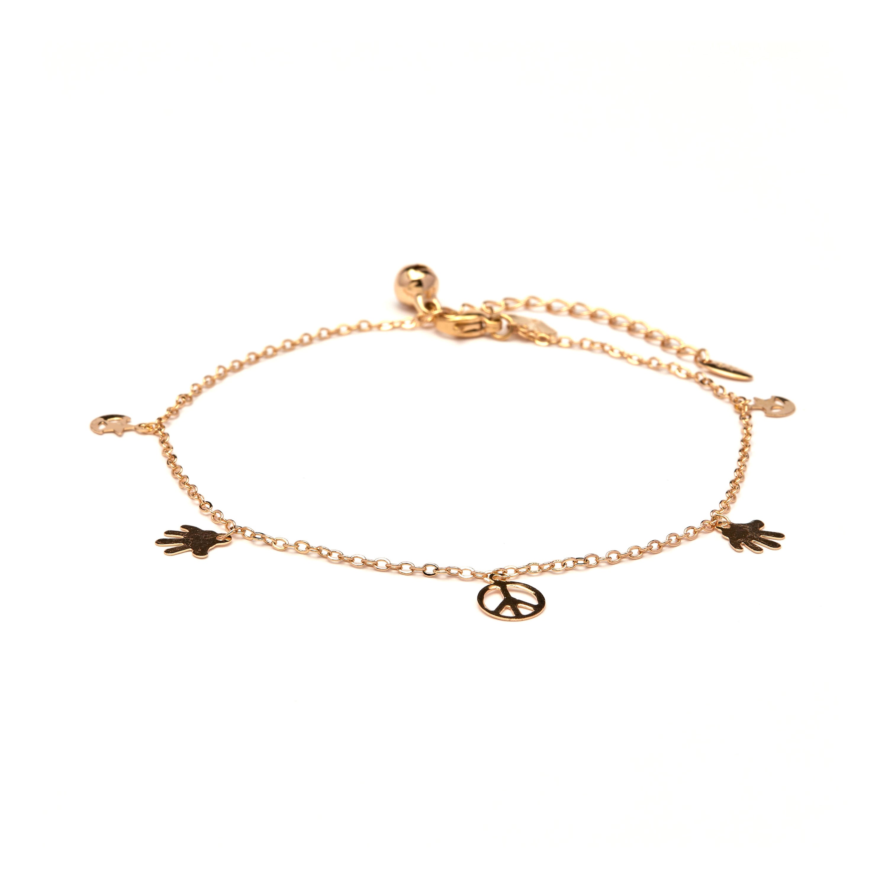 18k Yellow Gold Finished Ankle Bracelet - Basal