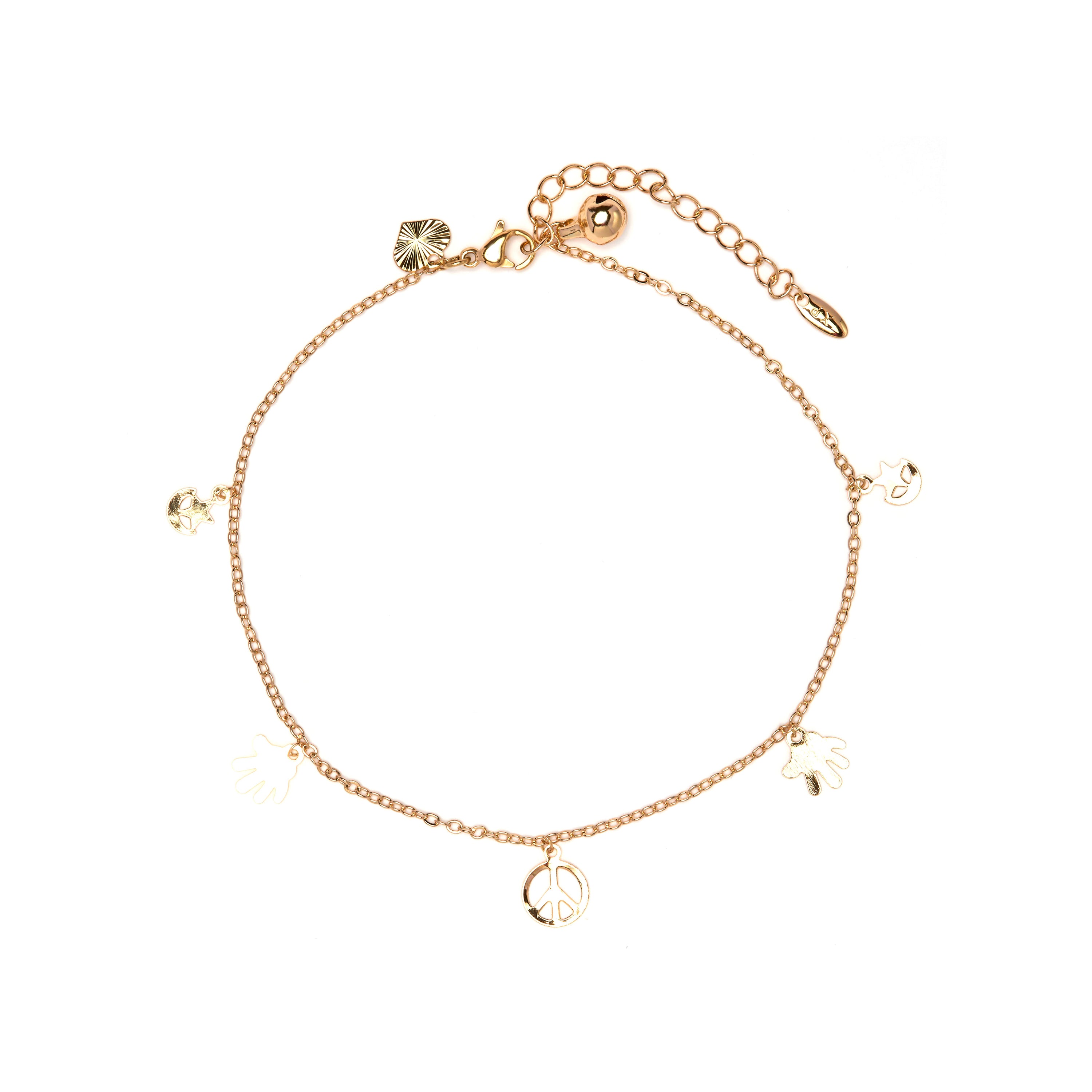 18k Yellow Gold Finished Ankle Bracelet - Basal