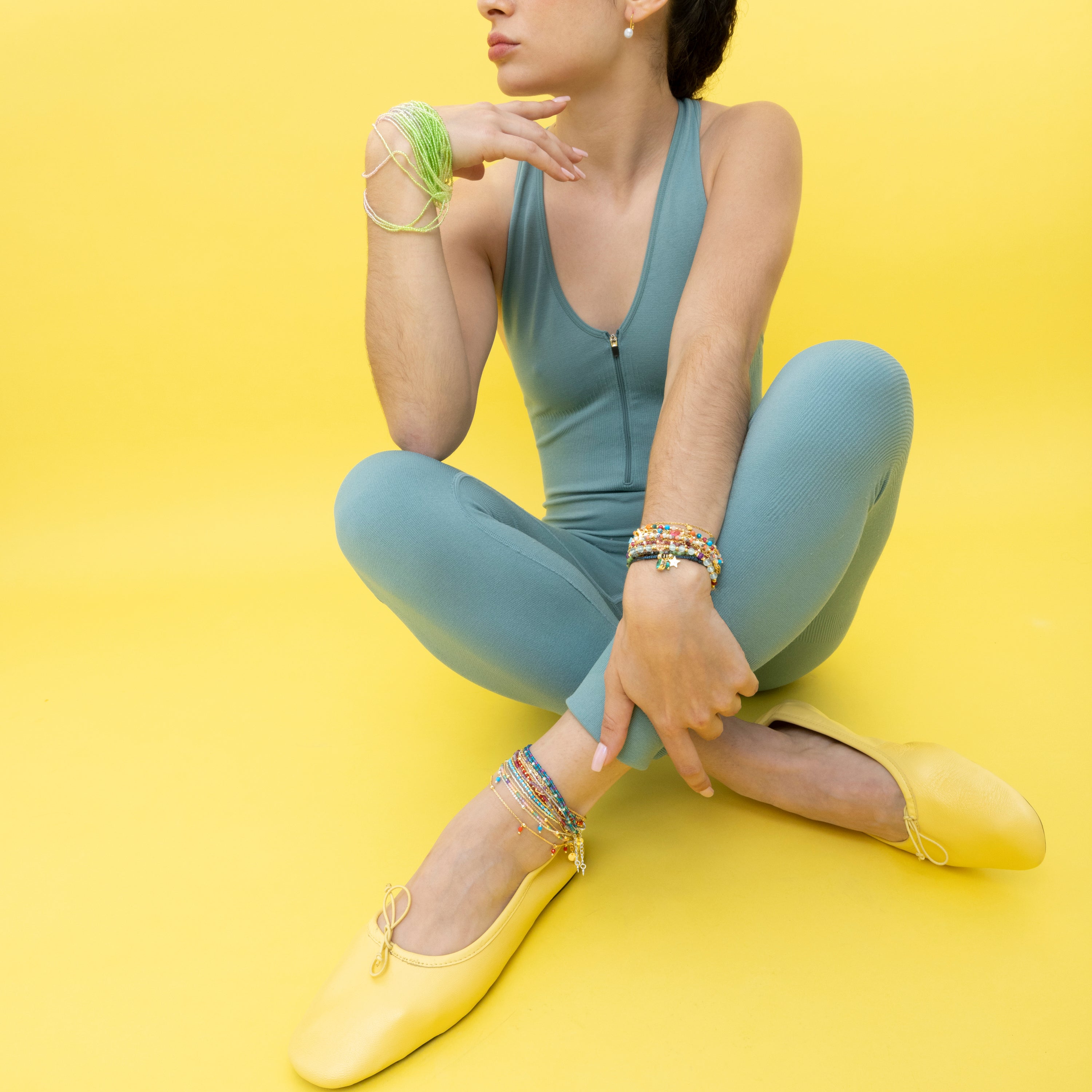 Multicolor Crystal Bracelet with 18K Gold Finish - Ulah
