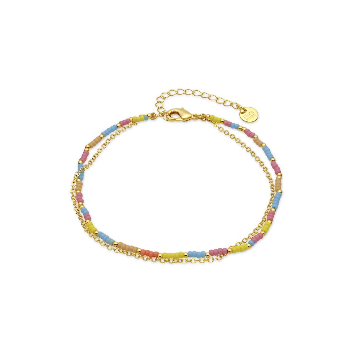 18k Yellow Gold Finished Yellow Crystal and Metal Alloy Ankle Bracelet - Zasau