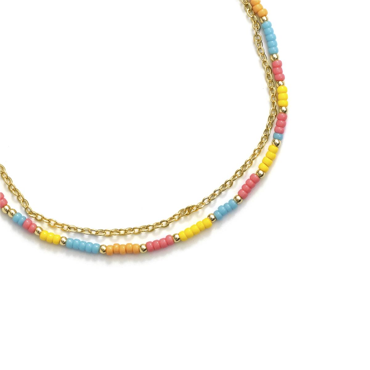 18k Yellow Gold Finished Yellow Crystal and Metal Alloy Ankle Bracelet - Zasau