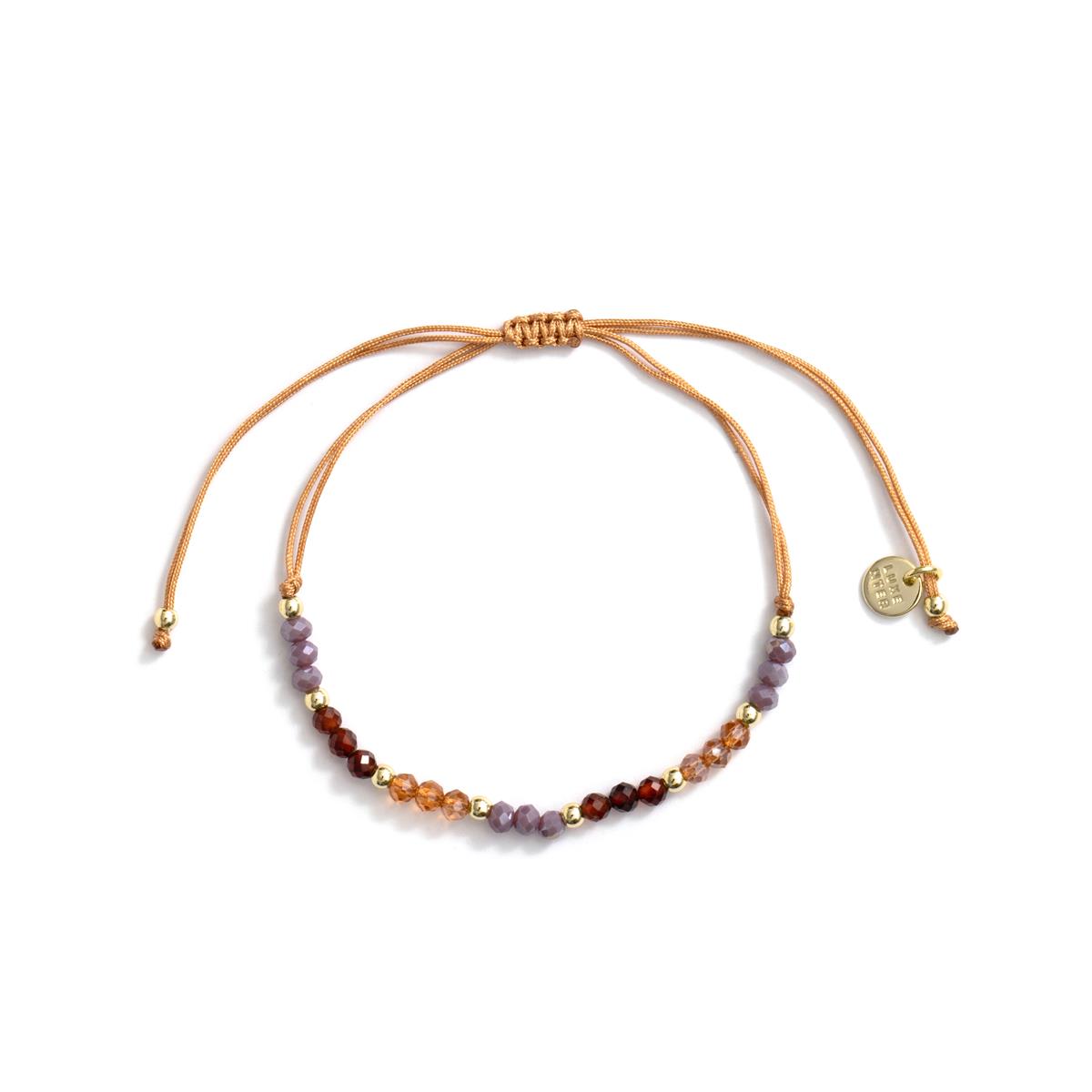 18k Yellow Gold Finished Gray Metal Alloy and Crystal Ankle Bracelet - Ophus