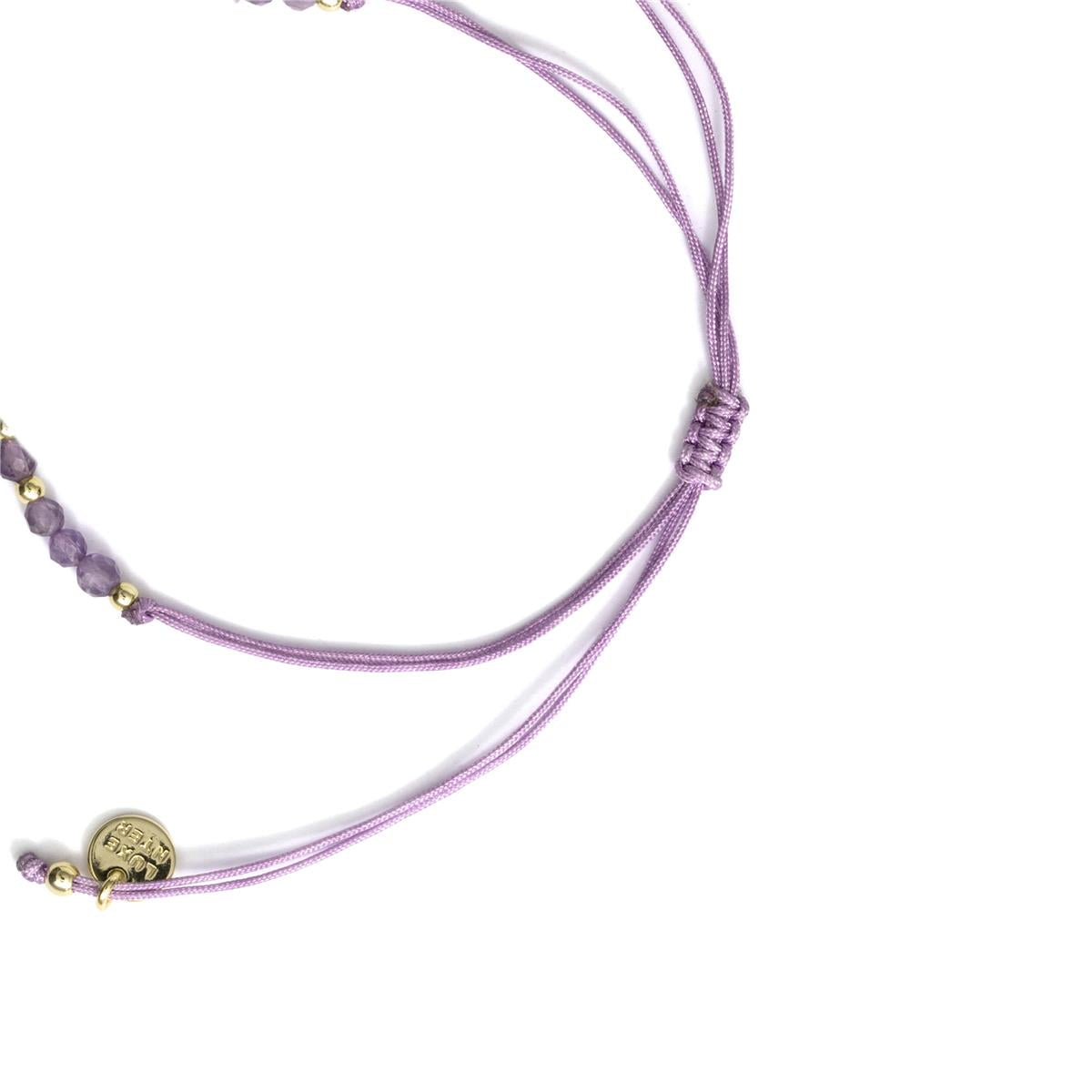 18k Yellow Gold Finished Purple Crystal and Metal Alloy Ankle Bracelet - Itnej