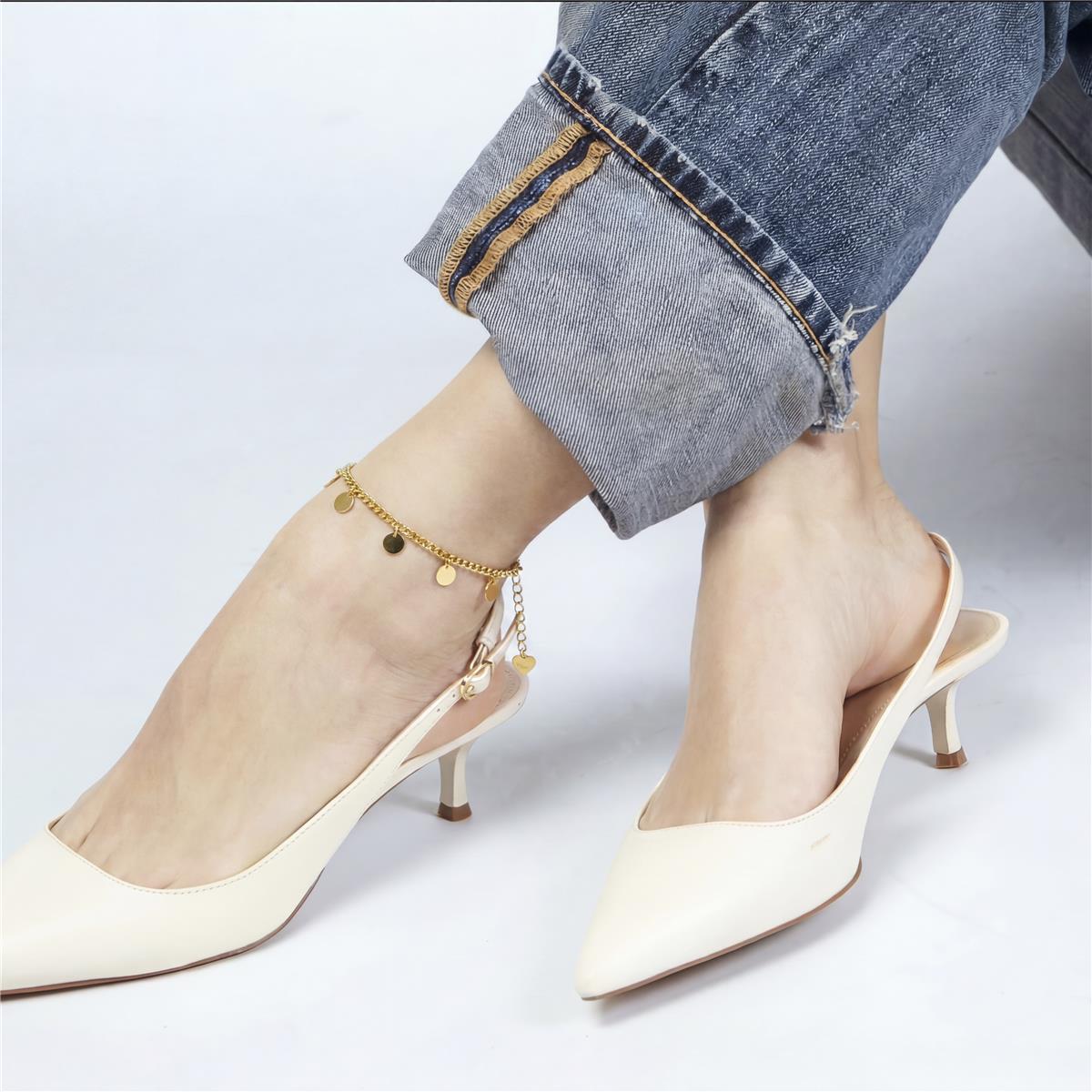 Fußkettchen mit 18 Karat Gelbgold-Finish - Netla