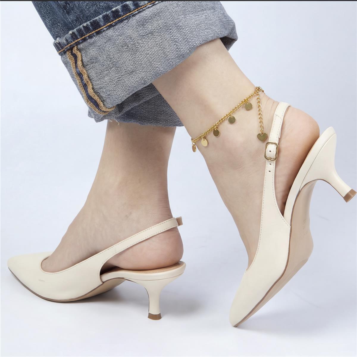 Fußkettchen mit 18 Karat Gelbgold-Finish - Netla